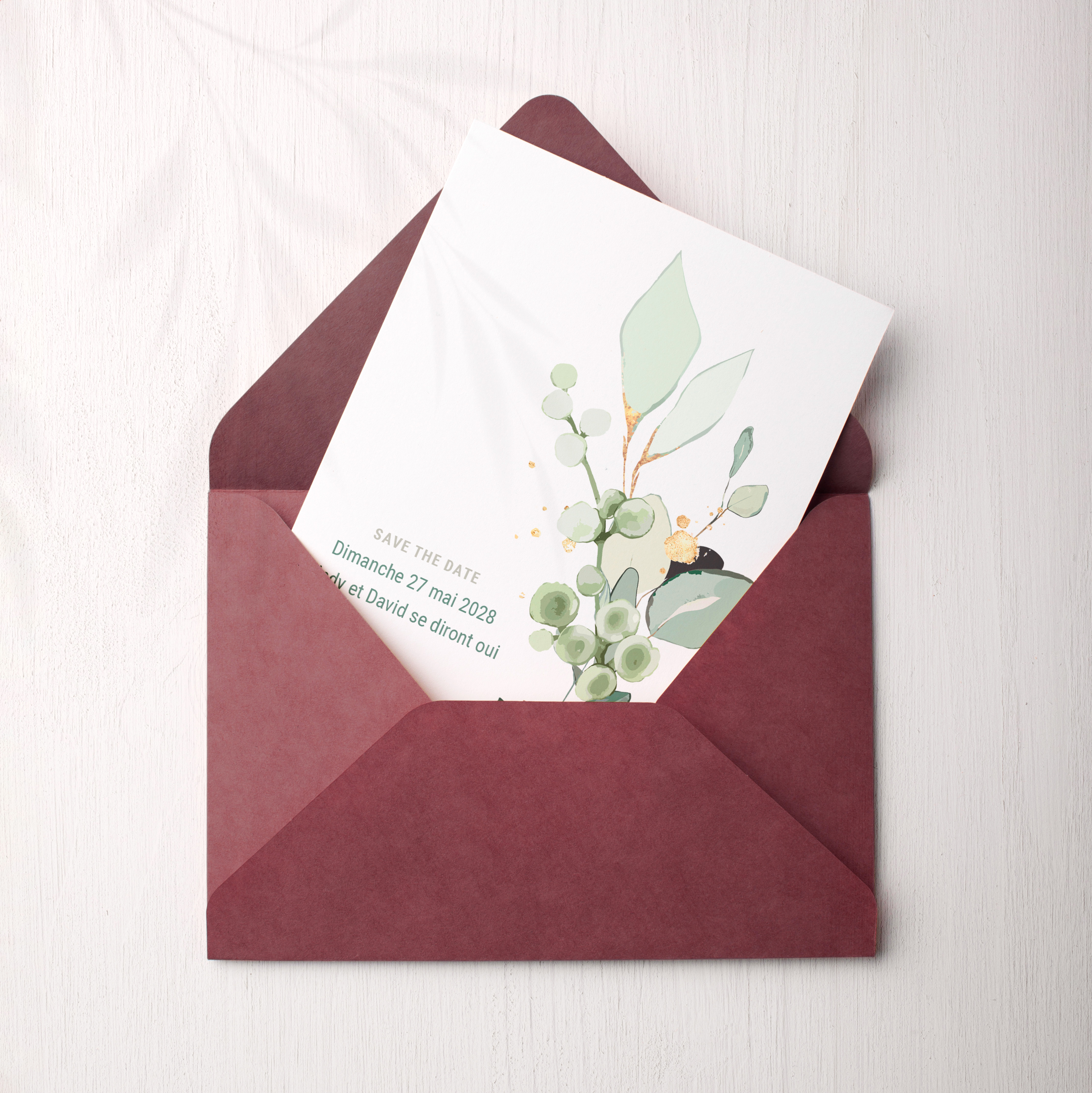 Sage Green Std - Cette invitation met en lumière une rigueur contemporaine : couleur dominante affirmée, structure régulière, typographie lisible. Nos créateurs ont voulu une esthétique premium qui installe confiance et clarté. Nous réalisons la personnalisation sur mesure : vous nous envoyez votre texte, nous le composons, harmonisons les teintes et ajoutons un logo discret. Entièrement digitale, elle atteint vos invités sans délai. Chaque paramètre – cadence, hiérarchie, marges – a été calibré pour préserver fluidité et justesse. Une correspondance moderne, fiable et élégante.