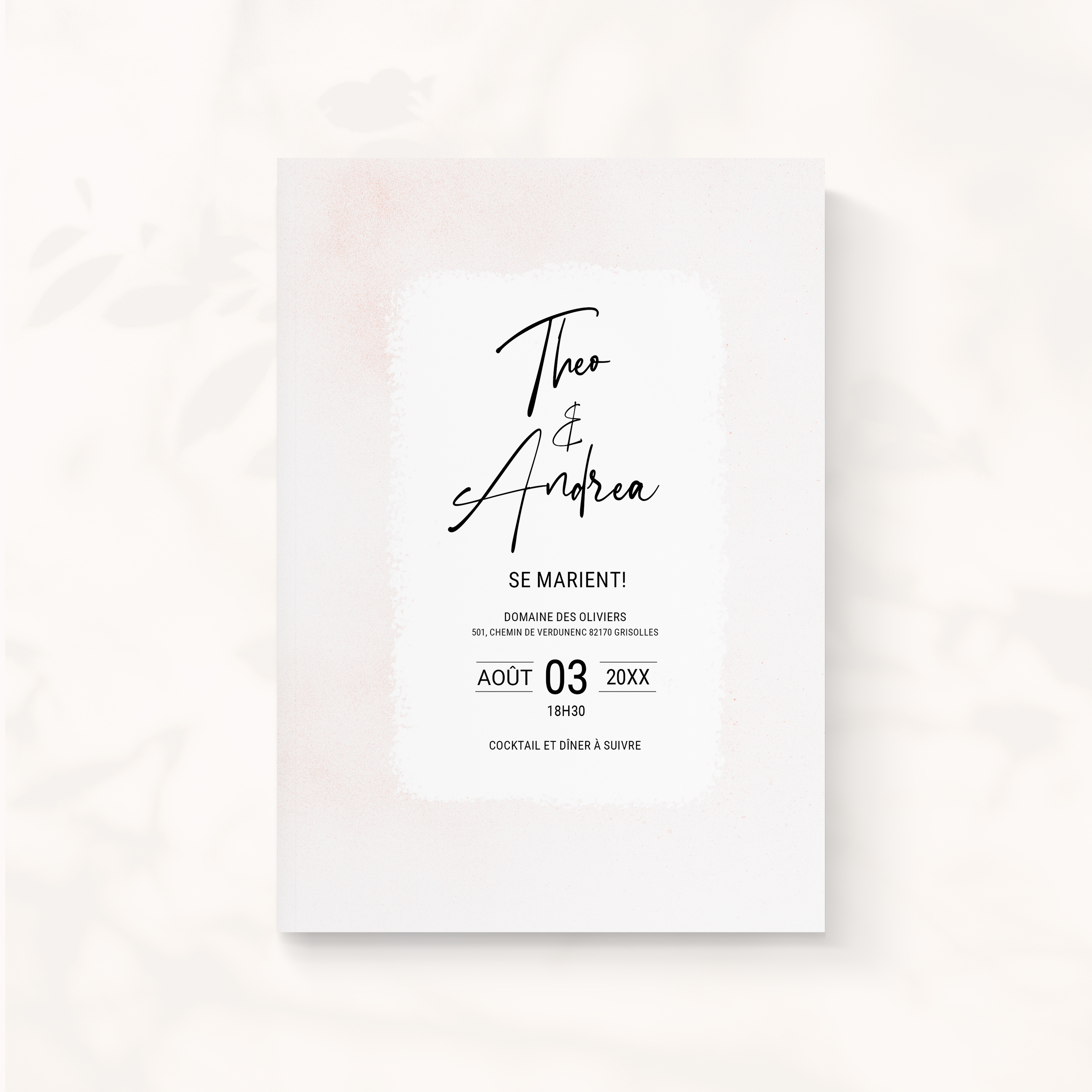 Aqua-Orange - Cette invitation affirme une modernité sereine : couleur dominante douce, structure régulière, typographie nette. Nos créateurs ont composé une esthétique premium qui privilégie la clarté sans surjeu. Nous assurons la personnalisation complète : vous nous transmettez le texte, nous le mettons en page, ajustons la palette et ajoutons un logo discret. Diffusée exclusivement en numérique, elle atteint vos invités instantanément. Chaque détail – cadence, alignements, marges – a été pensé pour préserver fluidité et justesse. Une correspondance contemporaine, fiable et élégante.