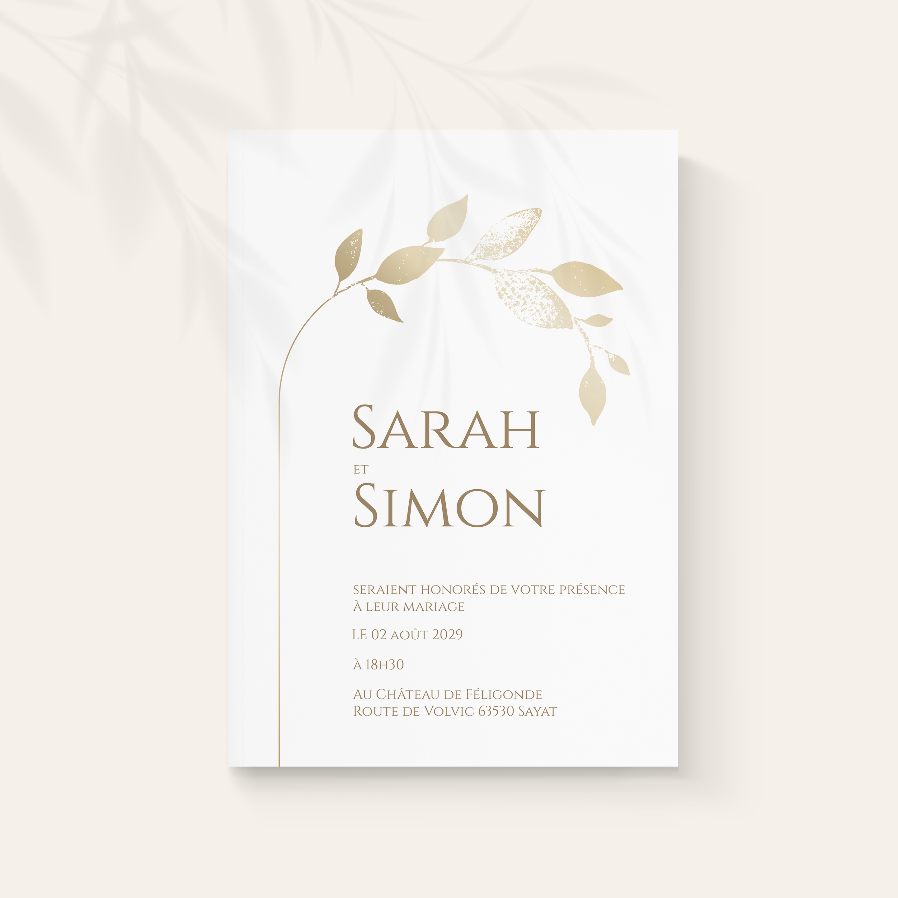 Minimalist Golden Leaves