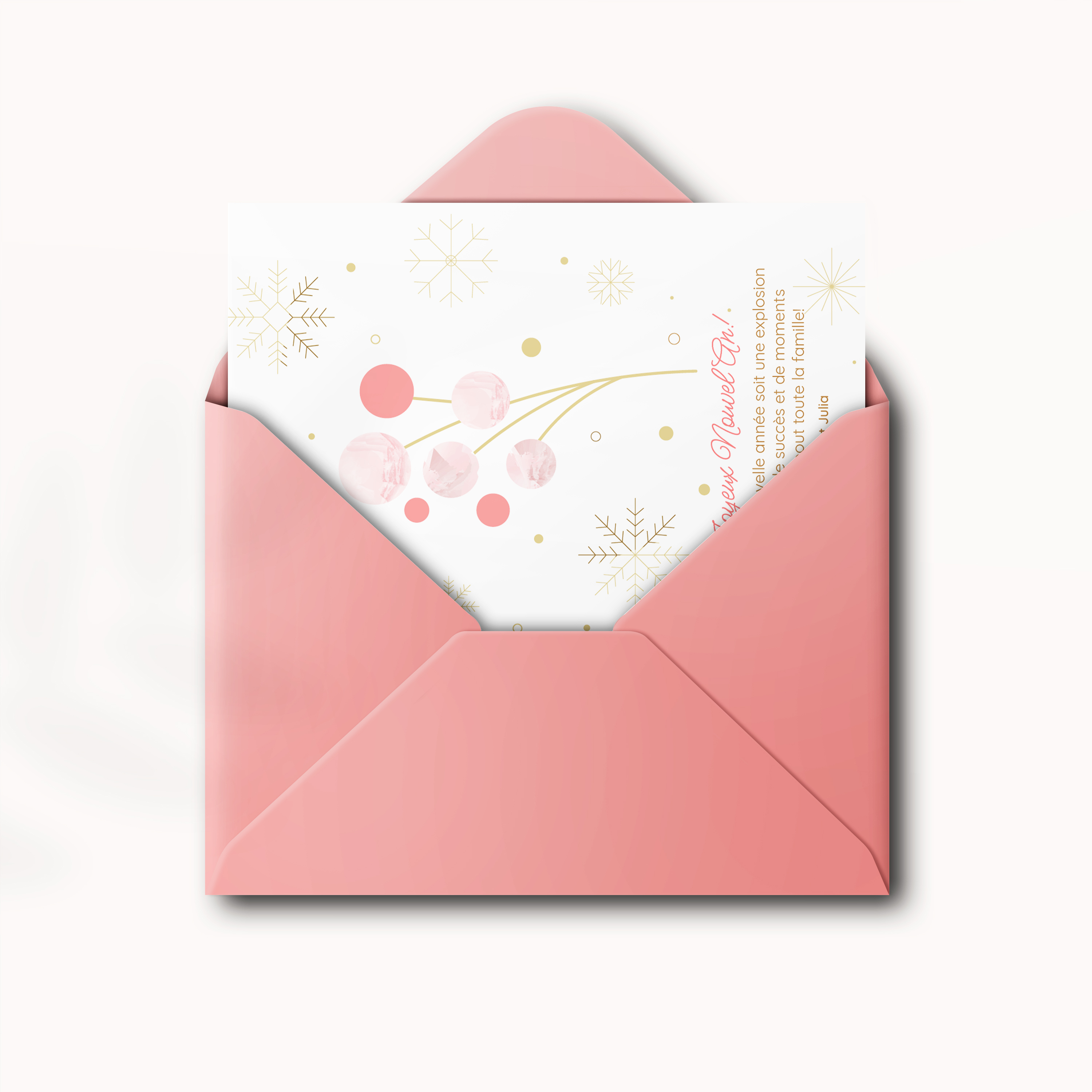 Boules D'artifice - Cette invitation valorise une modernité douce : dominante chromatique lumineuse, proportions équilibrées, typographie claire. Nos créateurs ont conçu une esthétique premium qui associe rigueur et délicatesse. Nous assurons la personnalisation sur mesure : vous nous transmettez le texte, nous le composons avec soin, ajustons les nuances et ajoutons un logo discret. Diffusée exclusivement en digital, elle atteint vos invités immédiatement. Chaque détail – hiérarchie, cadence, marges – a été calibré pour préserver fluidité et élégance. Une correspondance contemporaine, simple et raffinée.