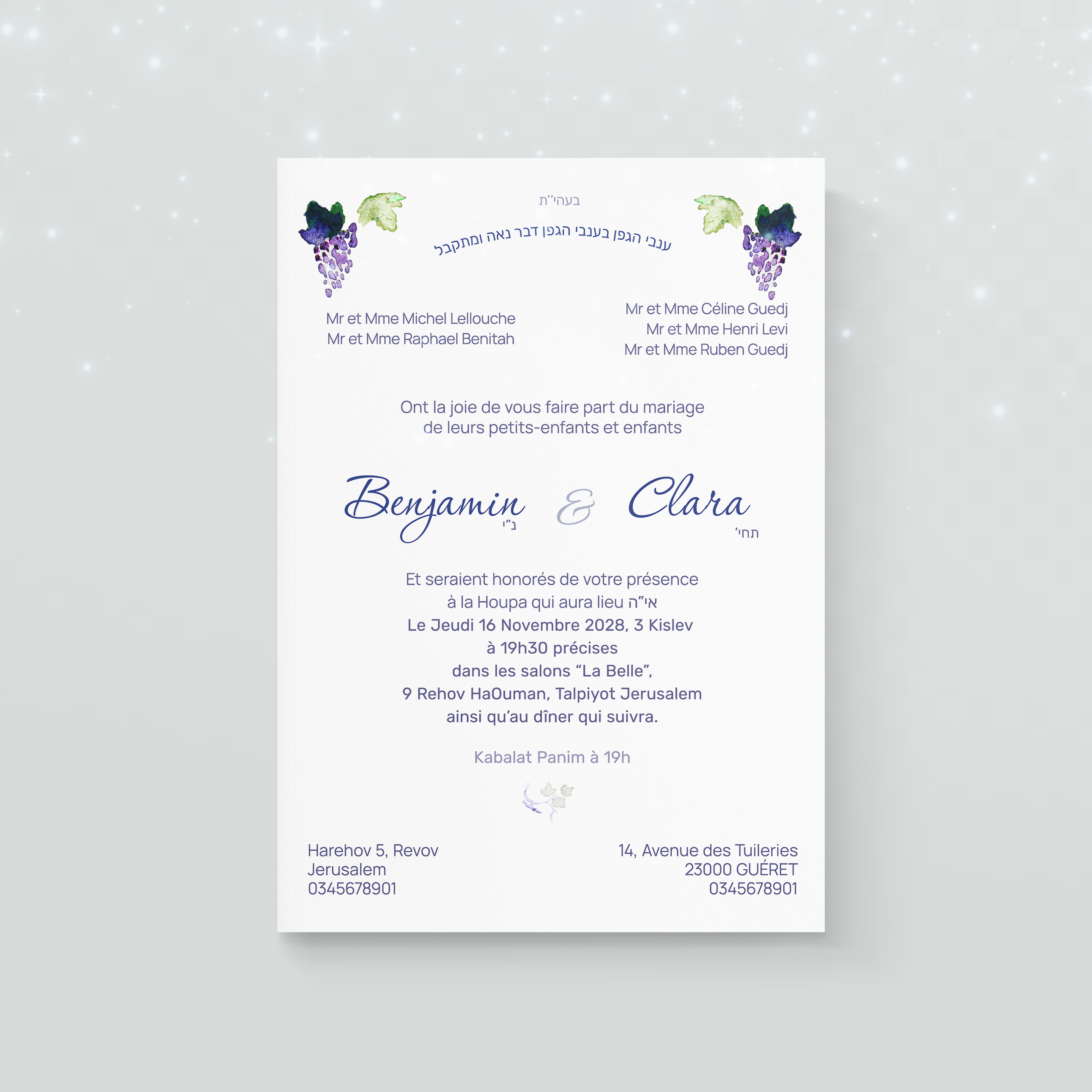 Feuilles Vertes - Le modèle met en scène une dominante chromatique affirmée, structurée par une mise en page régulière et une typographie nette. Nos illustrateurs ont façonné une esthétique premium qui valorise la justesse et la sobriété. Nous réalisons la personnalisation complète : vous nous transmettez le texte, nous l’intégrons, harmonisons la palette et ajoutons un logo discret. 100% digitale, elle atteint vos invités en un instant. Chaque détail – cadence, contrastes, marges – a été calibré pour préserver fluidité et élégance. Une correspondance contemporaine, simple et durable.