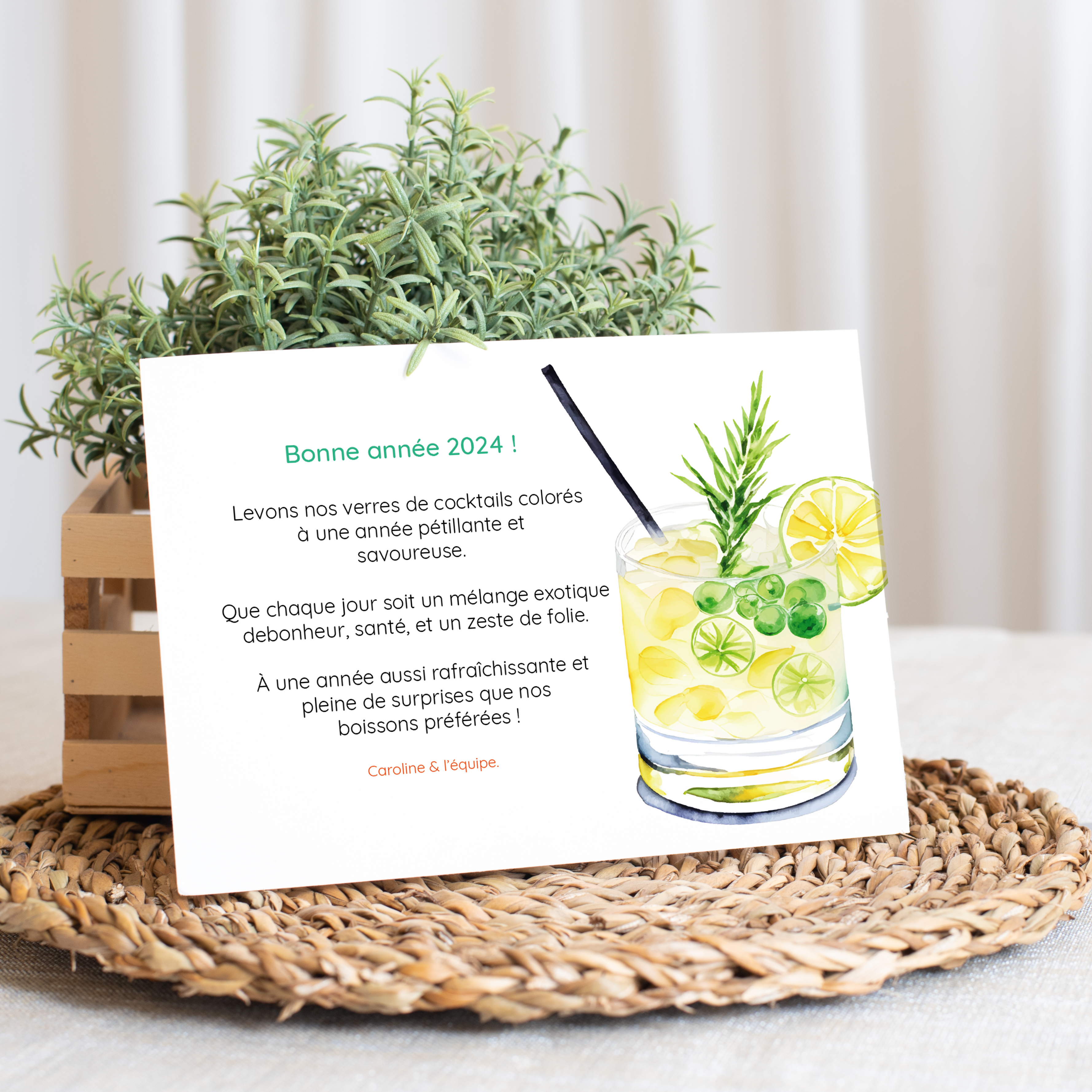 Mélange Exotique - Le dessin privilégie une rigueur posée : couleur dominante claire, marges équilibrées, typographie nette. Nos illustrateurs signent un modèle premium qui valorise la sobriété. Nous assurons la personnalisation complète : intégration de votre texte, ajustement des teintes, ajout discret d’un logo. Diffusée exclusivement en numérique, elle atteint vos invités instantanément. Chaque paramètre – proportions, cadence, hiérarchie – a été pensé pour garantir fluidité et élégance. Une correspondance contemporaine, fiable et élégante.