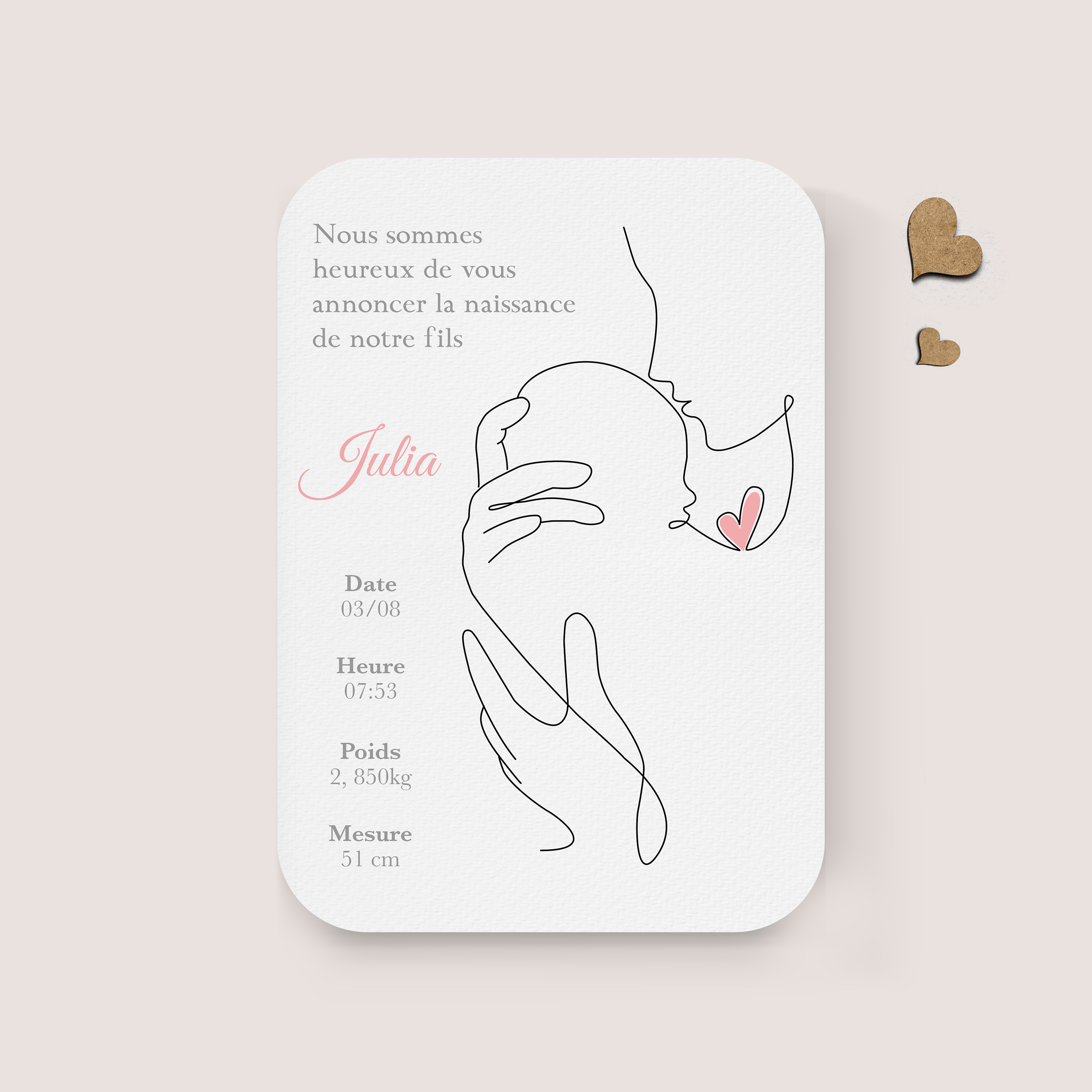 New Pink Baby - Le dessin propose une sobriété lumineuse : couleur dominante apaisée, marges régulières, typographie précise. L’ensemble traduit une esthétique premium qui met en avant l’essentiel. Nos créateurs ont conçu une invitation moderne et fiable. Nous prenons en charge la personnalisation sur mesure : intégration du texte, réglage des teintes, ajout discret d’un logo. Diffusée uniquement en digital, elle atteint vos destinataires immédiatement. Chaque détail – proportion, rythme, cohérence – a été étudié pour préserver clarté et élégance. Une correspondance contemporaine et raffinée, idéale pour vos moments marquants.