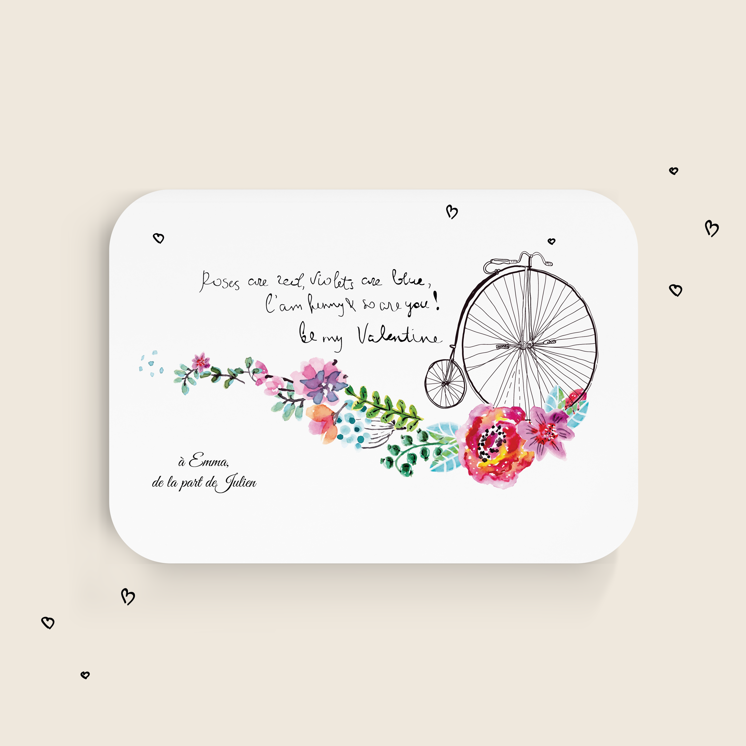 Be My Valentine - Le modèle met en lumière une dominante chromatique affirmée, équilibrée par des marges sobres et une typographie nette. Nos illustrateurs ont choisi une esthétique premium qui valorise l’équilibre. Nous assurons la personnalisation : intégration du texte, harmonisation des teintes, ajout discret d’un logo. Diffusée uniquement en digital, l’invitation atteint vos invités en un instant. Chaque paramètre – proportions, contrastes, cadence – a été calibré pour garantir fluidité et élégance. Une correspondance contemporaine, fiable et raffinée.