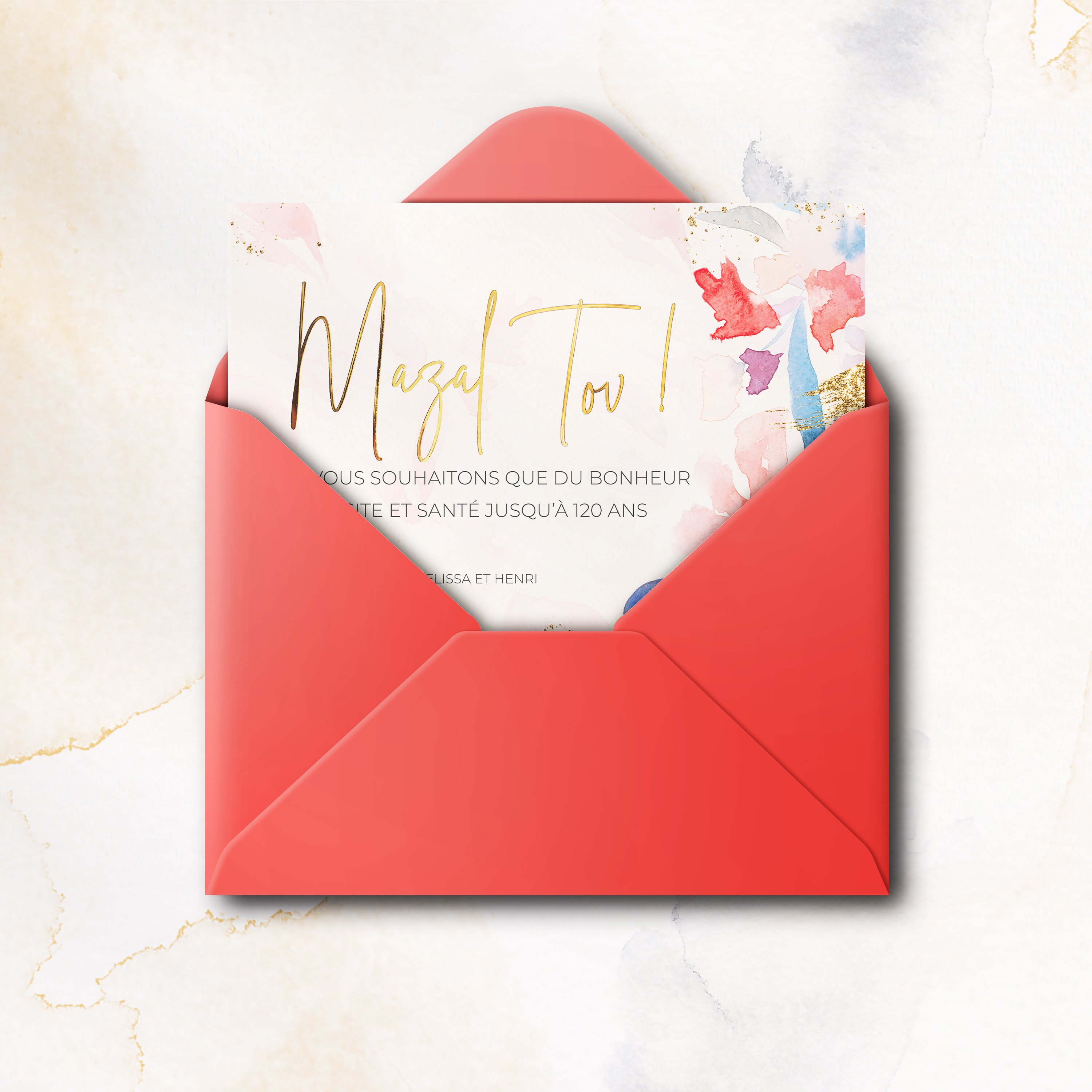 Aqua Tov - Cette invitation revendique une clarté sereine : une couleur dominante tenue, des marges équilibrées, une typographie précise. Conçue par nos créateurs, elle privilégie l’exactitude des rapports pour offrir à vos mots une présence nette et contemporaine. Vous nous confiez votre texte ; nous le composons avec soin, accordons la palette et ajoutons, si souhaité, un logo discret. Entièrement digitale, elle parvient immédiatement à vos invités. Chaque détail – cadence des blancs, hiérarchie, contrastes – a été pensé pour garantir fluidité et élégance. Une correspondance premium, posée et durable, idéale pour annoncer, inviter ou célébrer sans emphase.