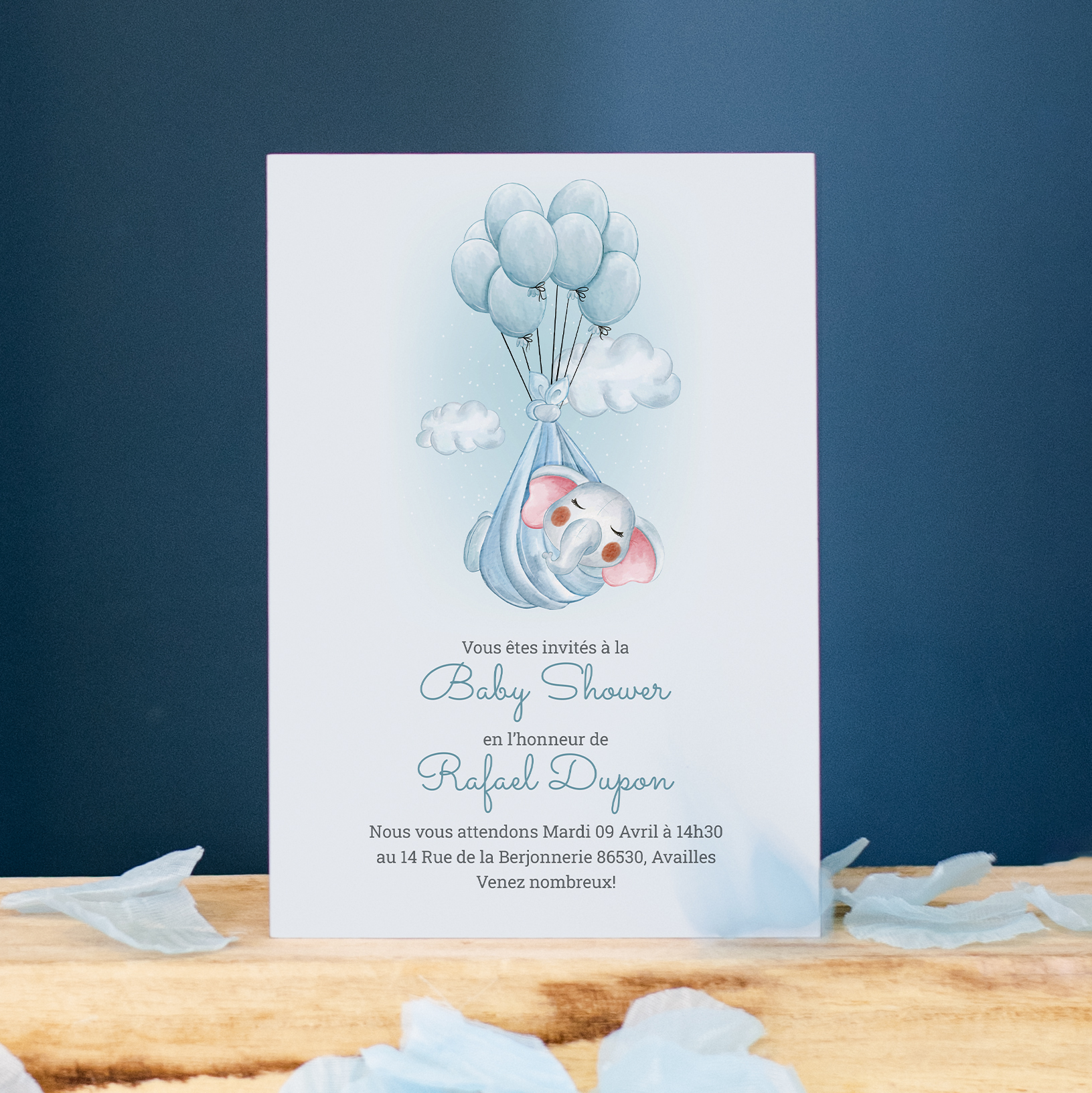 Elefant Shower Blue