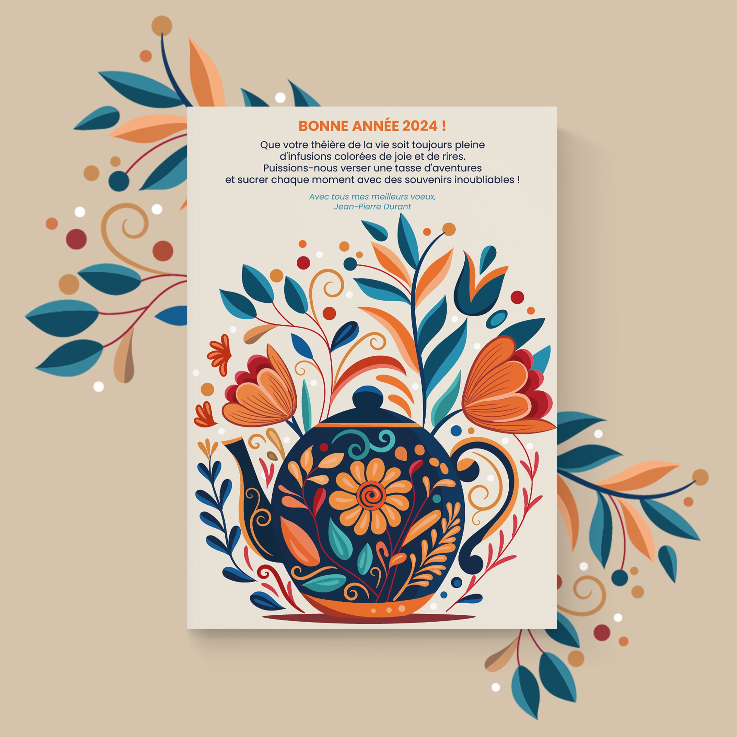 Théière De La Vie - Cette invitation met en scène une dominante chromatique claire, appuyée par une mise en page équilibrée et une typographie nette. Nos créateurs ont conçu un design premium qui associe cohérence et élégance. Nous assurons la personnalisation : vous nous confiez le texte, nous l’intégrons, harmonisons les couleurs et ajoutons un logo discret. 100% digitale, elle parvient immédiatement à vos invités. Chaque paramètre – proportions, cadence, contrastes – a été pensé pour assurer fluidité et justesse. Une correspondance contemporaine, fiable et raffinée.