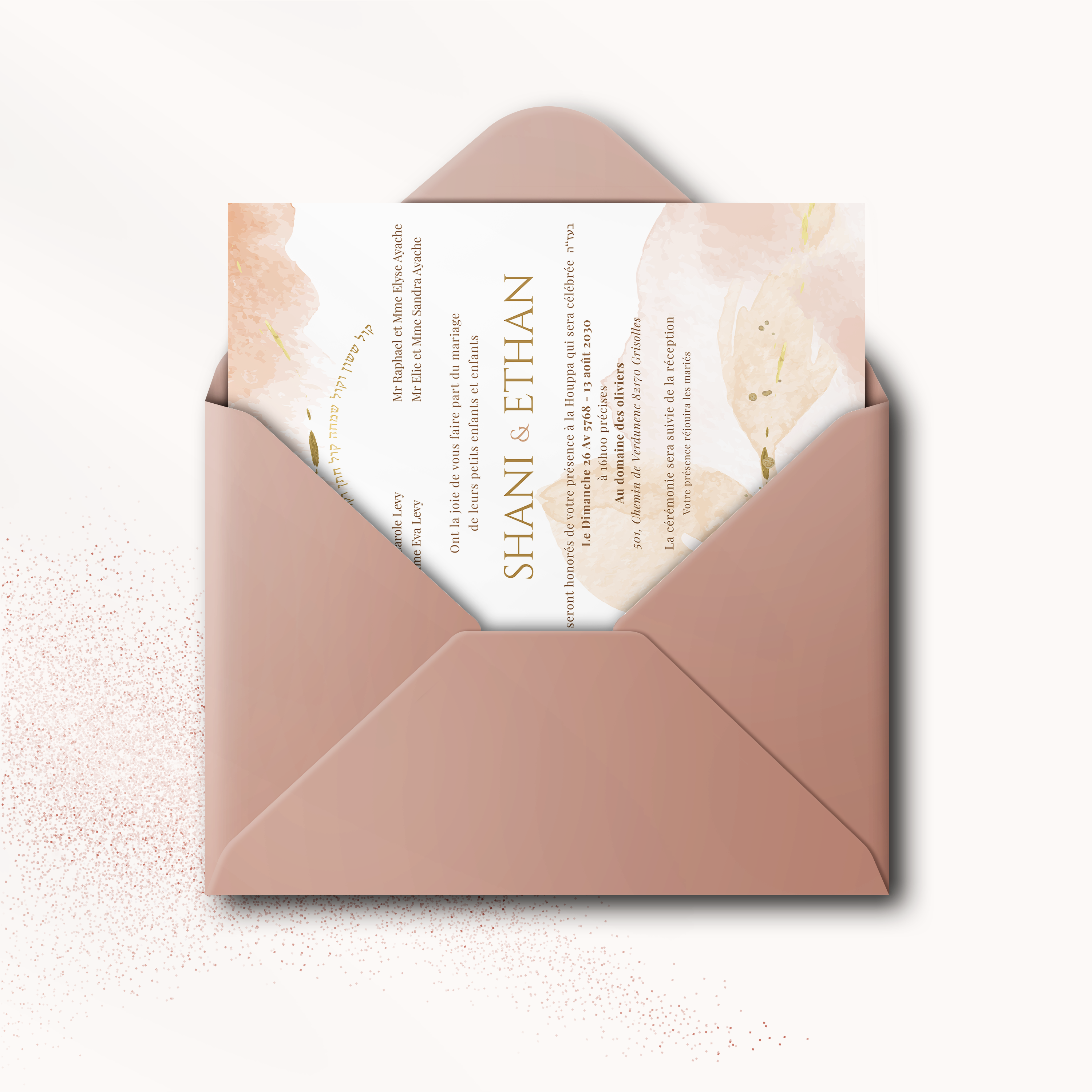 Rose Invitation - Cette invitation met en avant une dominante chromatique affirmée, adoucie par des marges sobres et une typographie claire. Nos créateurs ont conçu un design premium où la rigueur rejoint l’élégance. Nous réalisons la personnalisation complète : vous nous envoyez votre texte, nous l’intégrons avec exactitude, harmonisons les couleurs et ajoutons un logo discret. Diffusée exclusivement en digital, elle atteint vos invités immédiatement. Chaque paramètre – proportions, cadence, hiérarchie – a été pensé pour préserver fluidité et raffinement. Une correspondance contemporaine, fiable et posée.