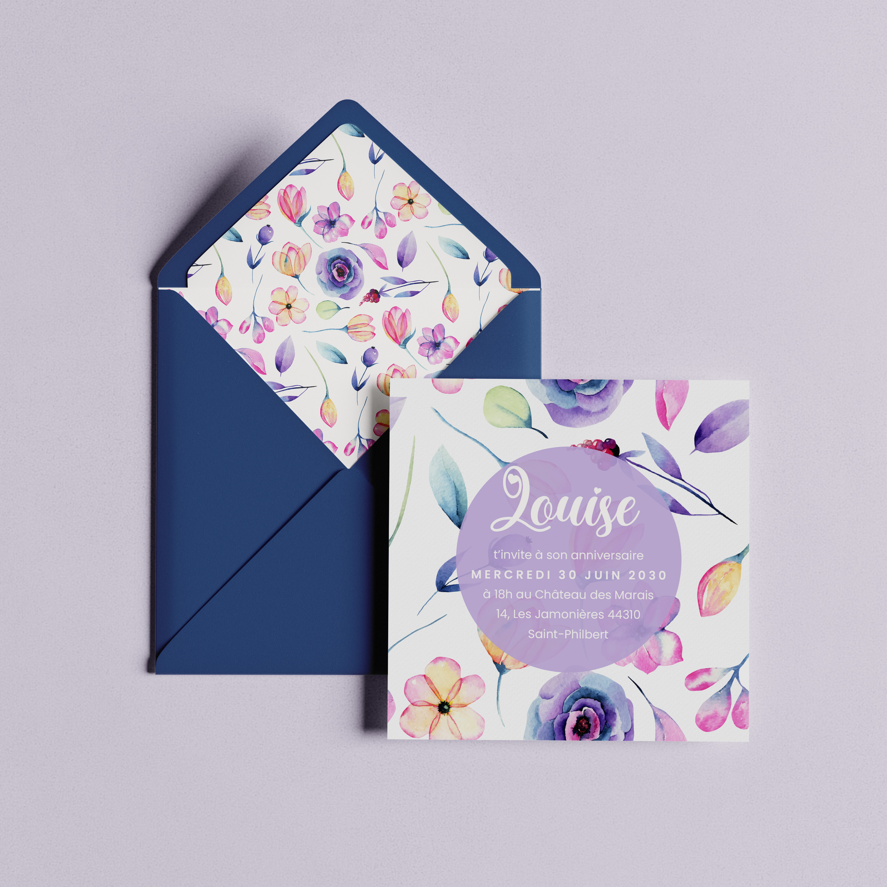 Tapis De Fleurs - Cette invitation adopte une clarté apaisée : couleur dominante lumineuse, alignements réguliers, typographie précise. Conçue par nos créateurs, elle installe une présence premium qui met votre message au premier plan. Vous nous confiez le texte ; nous le composons avec soin, harmonisons la palette et ajoutons un logo discret à la demande. Diffusée exclusivement en digital, elle atteint vos invités immédiatement. Les proportions maîtrisées, la hiérarchie lisible et la respiration des blancs offrent une lecture fluide et élégante, idéale pour annoncer avec tact et inviter avec assurance.