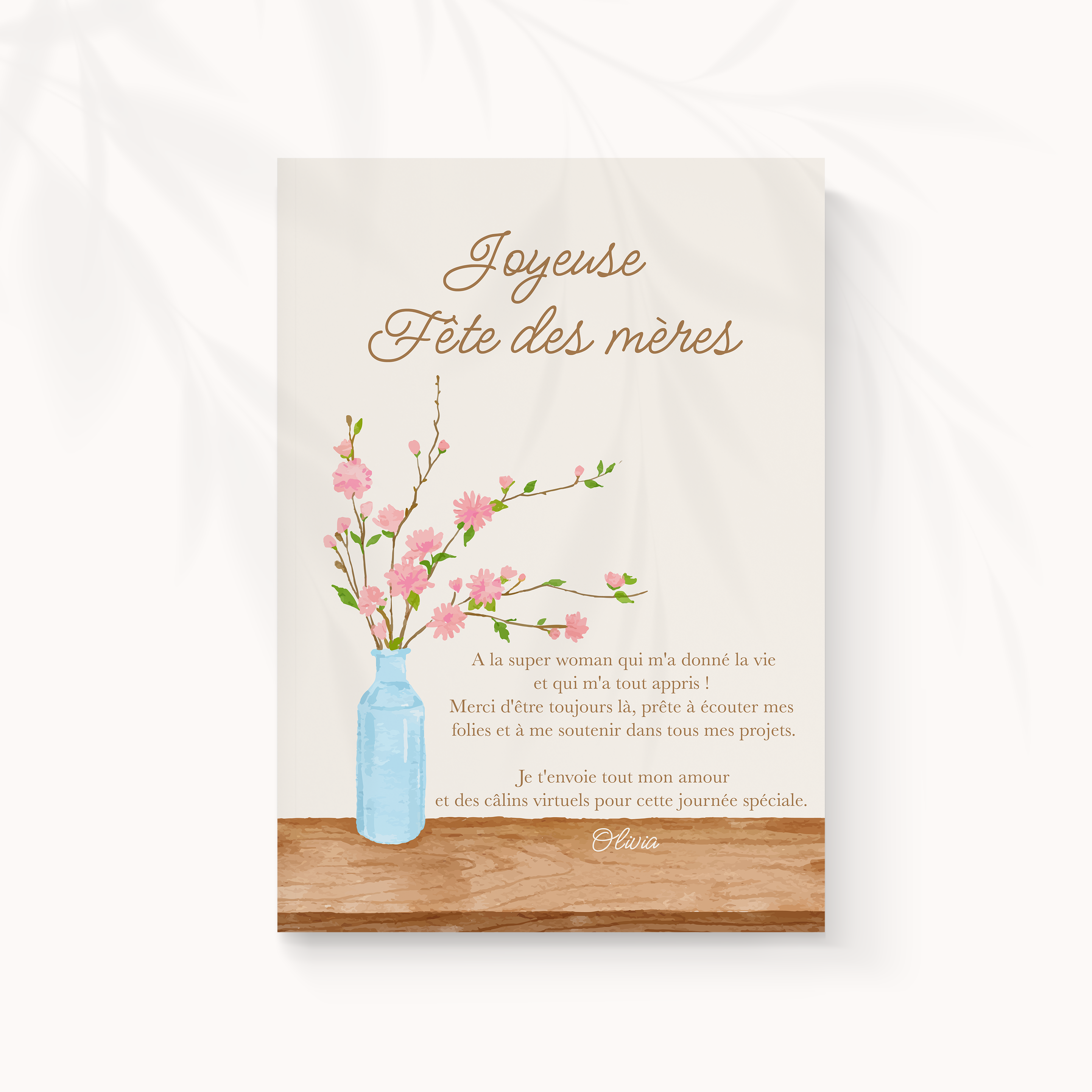 Pot De Fleurs - Le modèle illustre une sobriété contemporaine : dominante chromatique douce, marges régulières, typographie claire. Nos illustrateurs ont façonné un design premium qui privilégie la cohérence. Nous assurons la personnalisation sur mesure : intégration du texte, ajustement des nuances, ajout discret d’un logo. Diffusée uniquement en digital, l’invitation atteint vos invités instantanément. Chaque choix – cadence, proportions, alignements – a été pensé pour préserver fluidité et élégance. Une correspondance moderne, fiable et raffinée.