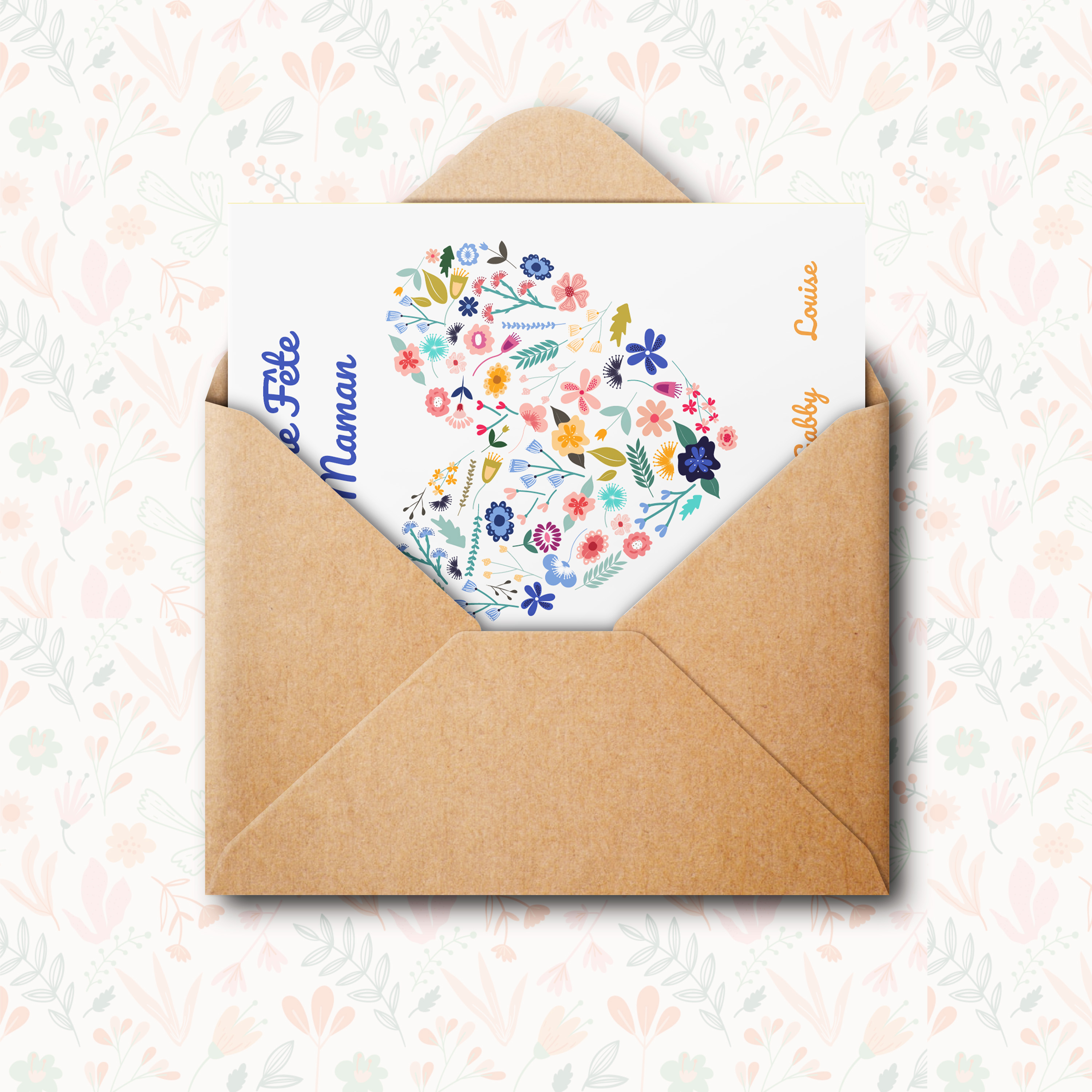 Cœur De Fleurs - Le dessin revendique une sobriété contemporaine : dominante chromatique tenue, grille régulière, titres et textes accordés avec mesure. Nos illustrateurs signent un modèle premium, stable et fiable, qui accompagne parfaitement vos annonces. Nous réalisons la personnalisation sur mesure : vous nous confiez votre texte, nous le composons, harmonisons la palette et ajoutons un logo discret. 100% digital, l’envoi est immédiat. Grâce aux proportions maîtrisées et à la hiérarchie limpide, la lecture est naturelle. Une invitation actuelle, précise et élégante, conçue pour durer et pour servir fidèlement votre message.