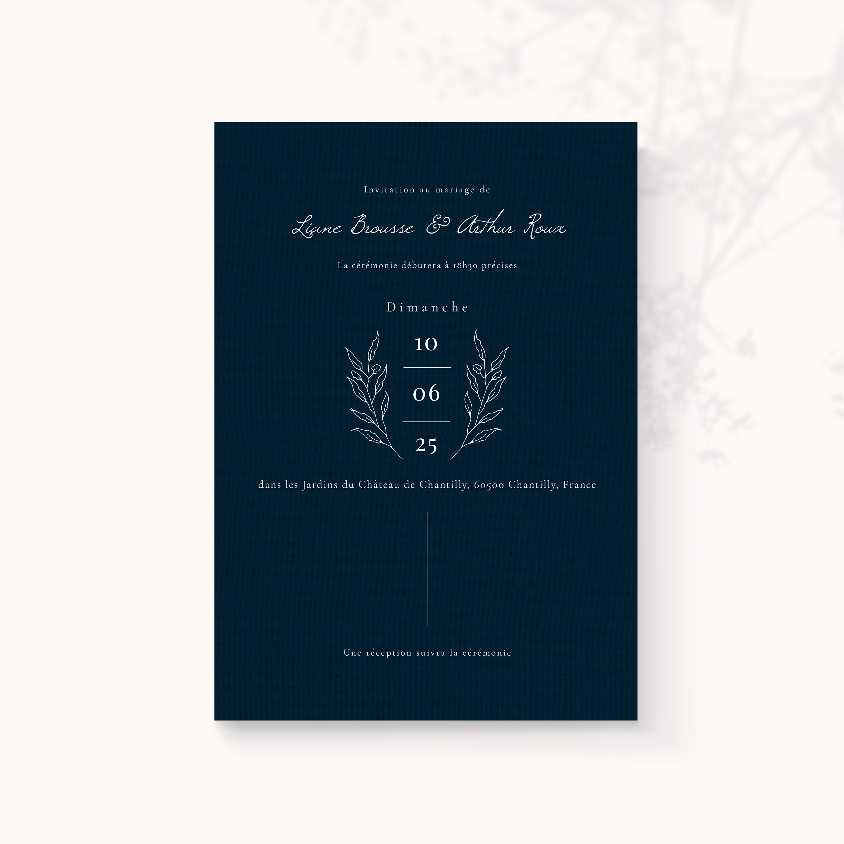 Lin Bleu - Le modèle met en scène une géométrie douce, rythmée par une couleur dominante choisie pour sa clarté expressive. Les formes épurées soulignent la force tranquille du message et laissent la typographie respirer. Conçu par nos créateurs, ce design privilégie la cohérence graphique et la tenue des détails. Nous réalisons votre personnalisation complète : intégration du texte, ajustement des teintes, ajout d’un logo discret si besoin. Entièrement digitale, l’invitation est transmise instantanément à vos invités. Le résultat assume une modernité durable, sans artifice, pour que vos mots demeurent au premier plan. Une correspondance élégante et fiable, idéale pour marquer une date, partager une annonce ou convier avec tact.