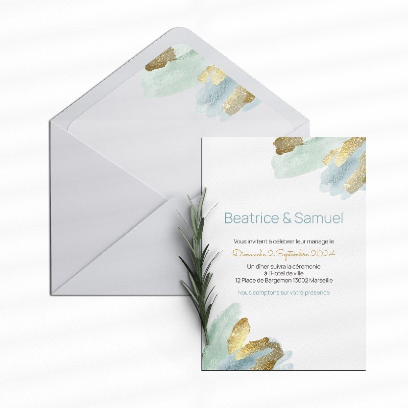 Blue Paint - Le modèle affirme une présence nette : couleur dominante assumée, alignements précis, hiérarchie lisible. Nos illustrateurs ont retenu une écriture graphique épurée pour accueillir vos annonces avec tact. Nous prenons en charge la personnalisation sur mesure : intégration du texte, harmonisation des teintes, ajout d’un logo discret au besoin. Entièrement numérique, l’invitation rejoint vos destinataires sans délai. Les paramètres visuels – marges, contrastes, interlignes – sont réglés pour une élégance fiable et durable. Une correspondance premium, sobre et contemporaine.