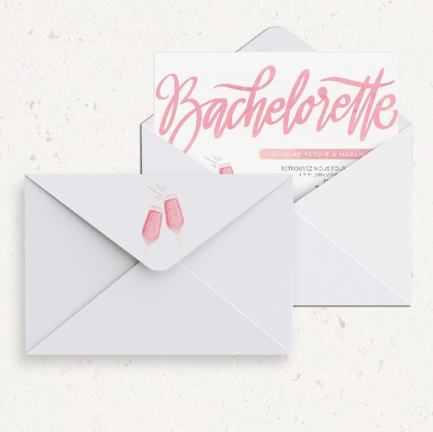 Bachelorette Rose - Cette invitation s’exprime dans une esthétique apaisée : dominante chromatique douce, marges régulières, typographie claire. Nos créateurs ont privilégié une sobriété premium où vos mots trouvent toute leur place. Nous assurons la personnalisation : intégration du texte, harmonisation des teintes, ajout discret d’un logo si besoin. Diffusée exclusivement en digital, elle rejoint vos invités instantanément. Chaque détail – proportions, contrastes, hiérarchie – a été travaillé pour garantir fluidité et élégance. Une correspondance contemporaine, simple et raffinée.