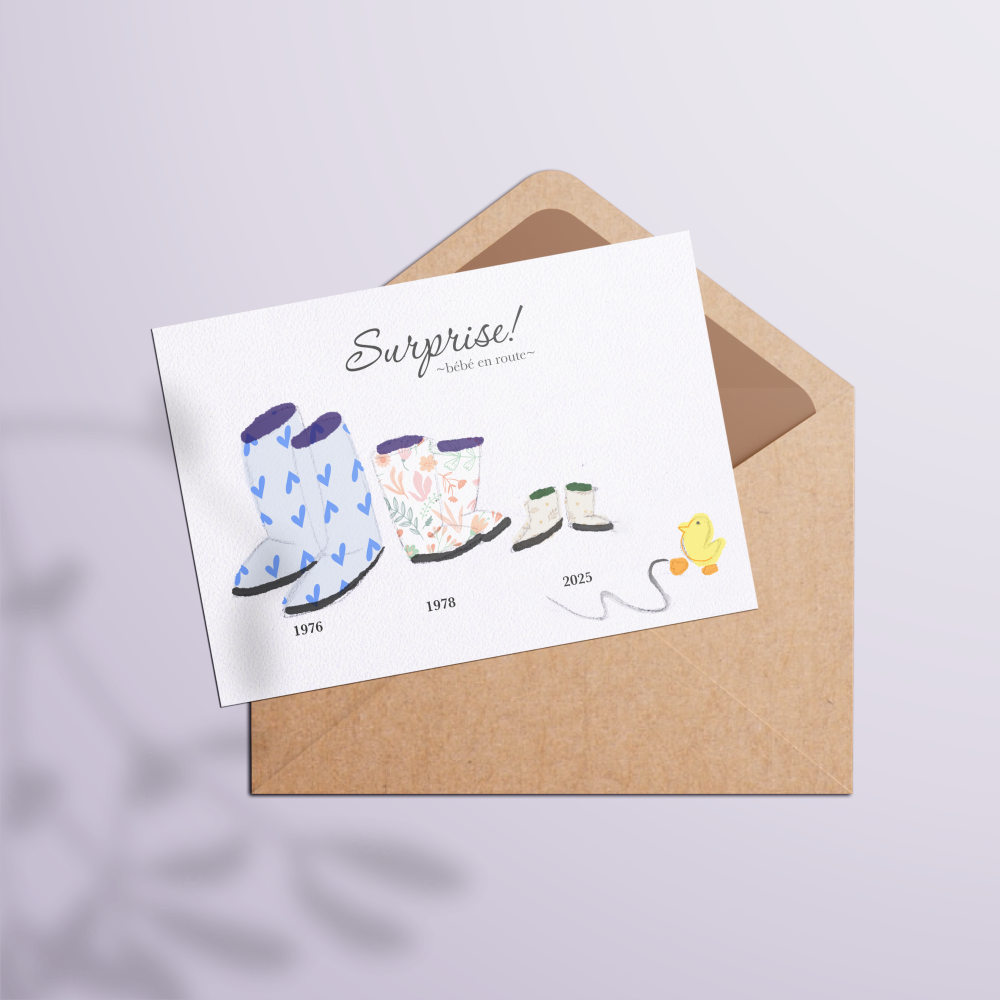 Surprise! - Le modèle propose une clarté sans emphase : couleur dominante précise, proportions régulières, hiérarchie lisible. Conçue par nos créateurs, l’invitation privilégie la mesure pour donner à vos mots une place nette. Nous prenons en charge la personnalisation : vous nous confiez le texte, nous le composons avec soin, harmonisons la palette et ajoutons un logo discret si besoin. Entièrement digitale, elle parvient immédiatement à vos invités. Les choix visuels – contrastes, rythme, échelle – ont été calibrés pour une élégance fiable. Une correspondance premium, posée et contemporaine.