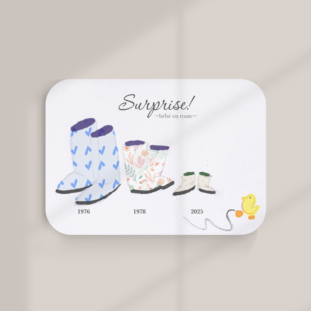 Surprise! - Le modèle propose une clarté sans emphase : couleur dominante précise, proportions régulières, hiérarchie lisible. Conçue par nos créateurs, l’invitation privilégie la mesure pour donner à vos mots une place nette. Nous prenons en charge la personnalisation : vous nous confiez le texte, nous le composons avec soin, harmonisons la palette et ajoutons un logo discret si besoin. Entièrement digitale, elle parvient immédiatement à vos invités. Les choix visuels – contrastes, rythme, échelle – ont été calibrés pour une élégance fiable. Une correspondance premium, posée et contemporaine.