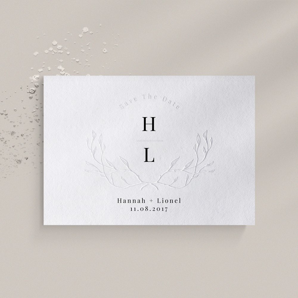 Embossed Save The Date