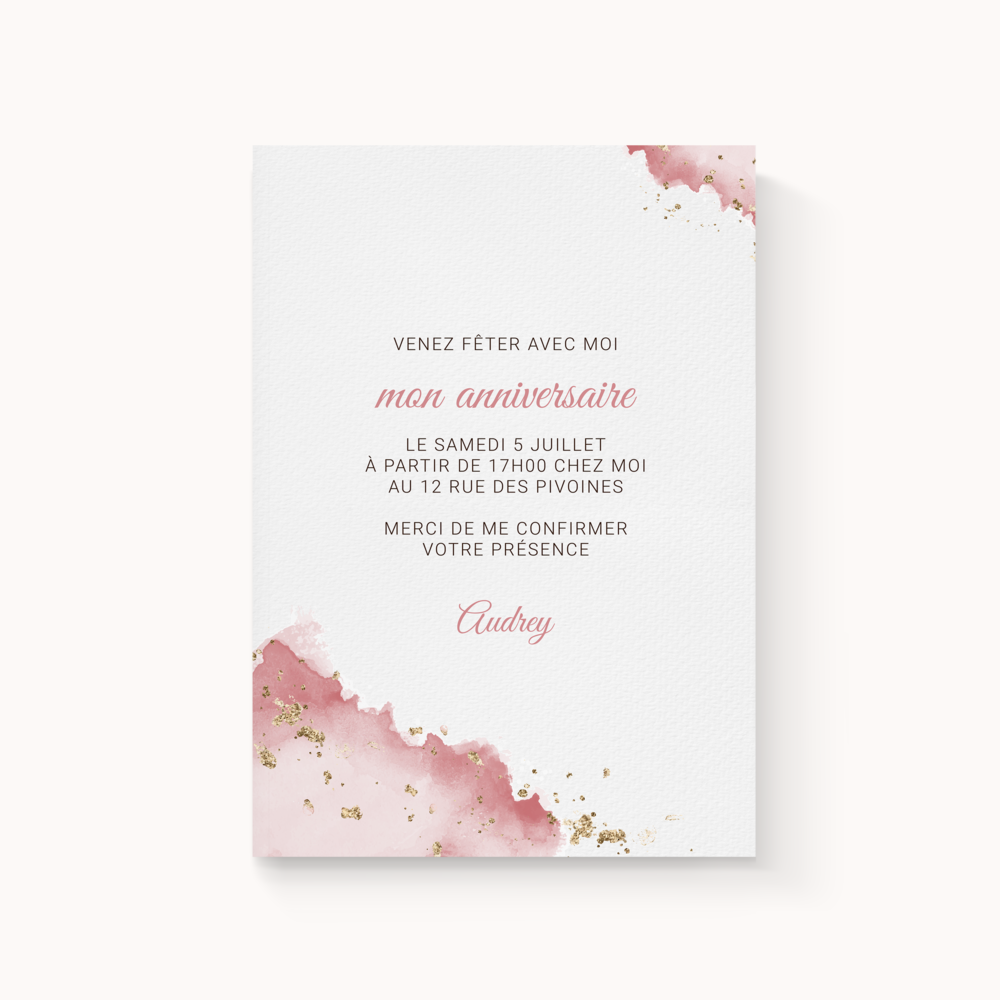 Aqua Ink Pink - Cette invitation privilégie une écriture graphique claire et intemporelle. La dominante chromatique, choisie pour sa sobriété lumineuse, installe d’emblée un ton distingué. Pensée par des créateurs, la mise en page équilibre aplomb et douceur, afin de soutenir vos mots sans jamais les masquer. Notre équipe réalise la personnalisation sur mesure : texte composé, couleurs ajustées, ajout d’un logo si souhaité. Au format digital, l’envoi est immédiat, prêt à être partagé avec vos invités. Le résultat tient dans la précision des détails, la tenue des proportions et la délicatesse des contrastes. Une invitation contemporaine qui assume l’essentiel : une présence élégante, une lecture fluide, un impact net. 