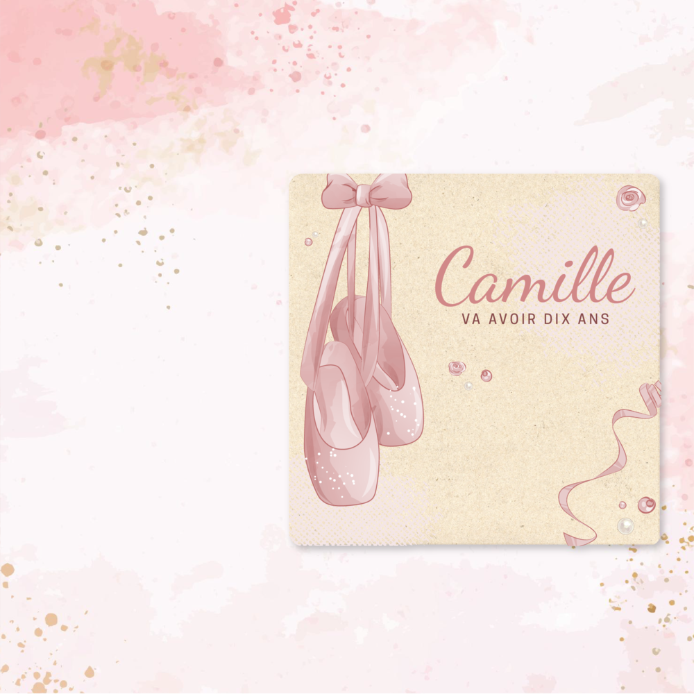 Ballerina - Pensée comme un écrin sobre et lumineux, cette invitation met en valeur vos annonces avec clarté. La couleur dominante apporte profondeur et sérénité, tandis que le graphisme souligne la fluidité du texte. Nos créateurs ont imaginé un modèle où l’élégance naît de la simplicité, loin de tout effet ostentatoire. Vous nous transmettez vos mots ; nous les intégrons avec précision, adaptons la palette et ajoutons un logo discret si souhaité. Entièrement digitale, elle est transmise instantanément à vos invités et transforme un simple message en un geste raffiné. Cette correspondance contemporaine affirme une esthétique mesurée, idéale pour partager vos nouvelles avec distinction.