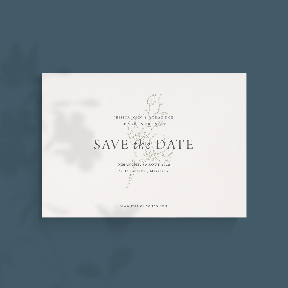 Delicate Flower Classy - Cette invitation met en lumière la clarté contemporaine : dominante chromatique affirmée, marges sobres, typographie nette. Nos créateurs ont conçu un modèle premium où vos mots se posent avec élégance. Nous assurons la personnalisation complète : vous nous transmettez le texte, nous l’intégrons avec soin, ajustons les teintes et ajoutons un logo discret. Diffusée exclusivement en numérique, elle parvient immédiatement à vos invités. Chaque élément – cadence, proportions, contrastes – a été pensé pour préserver fluidité et raffinement. Une correspondance premium, sobre et fiable.
