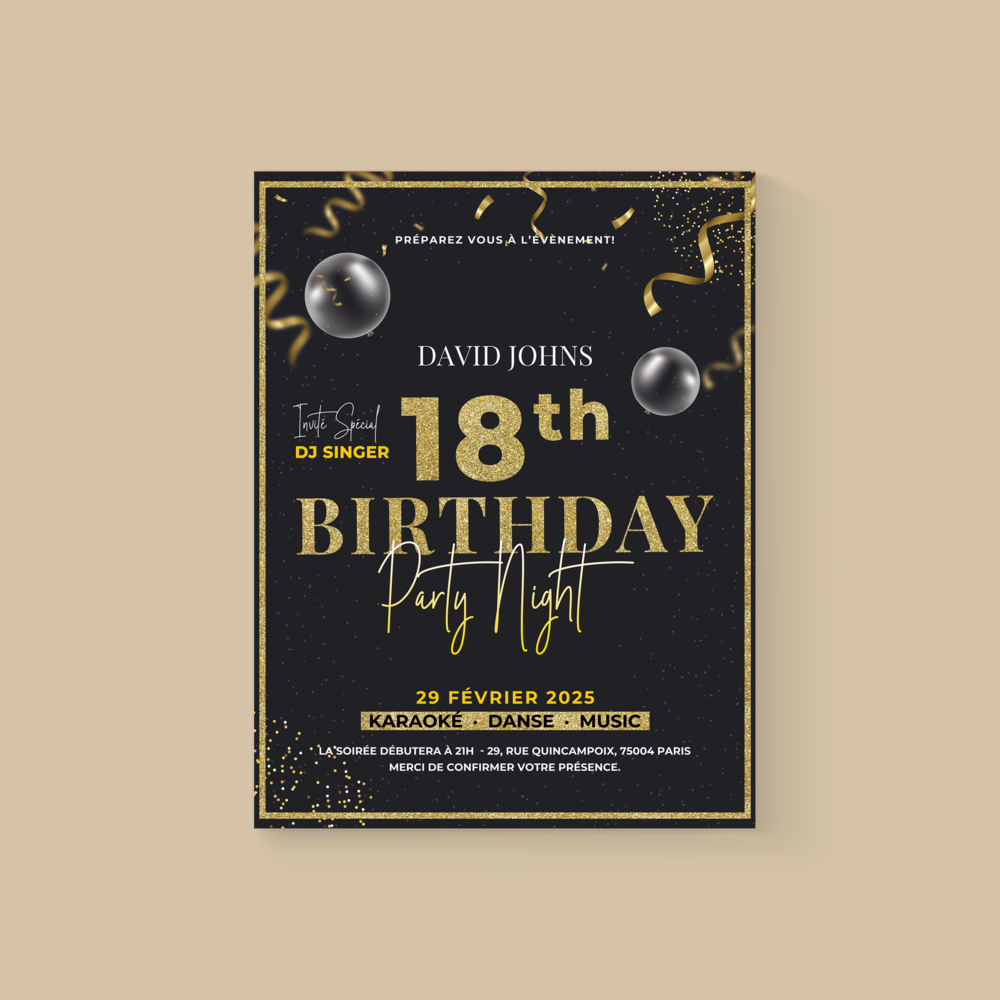 Sparkling Invit - Cette invitation conjugue une géométrie subtile et une palette maîtrisée pour créer un écrin contemporain à vos annonces. La couleur dominante apporte profondeur et sérénité ; les proportions, étudiées, laissent vos mots respirer. Pensée par nos créateurs, la composition vise la clarté et une élégance sans emphase. Nous prenons en charge la personnalisation : intégration de votre texte, ajustement des teintes, ajout éventuel d’un logo discret. Envoyée en format numérique uniquement, elle atteint vos destinataires immédiatement. Sa force tient à la précision des détails et à la régularité du rythme visuel. Une correspondance premium, mesurée et sûre, pour marquer vos moments importants avec tact.