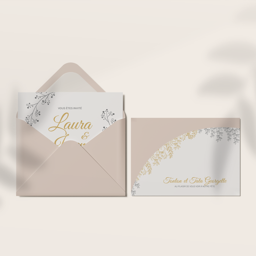Royal Garden Ring - Cette invitation explore une modernité tranquille : aplats maîtrisés, lignes souples, lumière mesurée. La couleur dominante soutient le message sans l’écraser et installe un ton sûr. Conçu par nos illustrateurs, le modèle valorise l’essentiel : lisibilité, tenue et cohérence. Nous assurons la personnalisation sur mesure : texte composé, nuances harmonisées, logo discret si souhaité. Entièrement digitale, l’invitation est envoyée immédiatement à vos invités. Chaque détail — marges, rythme, interlignage — est calibré pour une présence nette et durable. Une correspondance premium, intemporelle dans sa sobriété, qui accompagne vos annonces avec tact et précision.