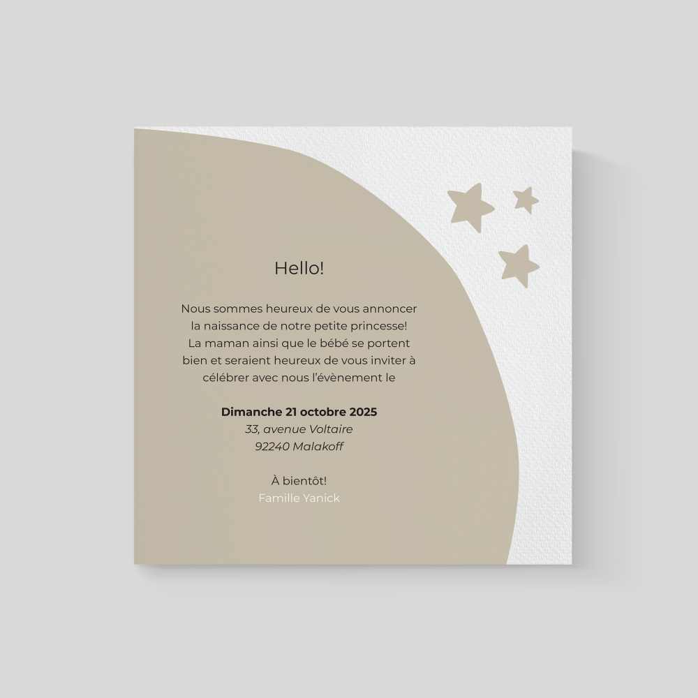 Loving Bearer - Cette invitation illustre la sobriété élégante : dominante chromatique apaisée, marges régulières, typographie nette. Nos créateurs ont imaginé un cadre premium qui met vos mots en valeur avec délicatesse. Nous assurons la personnalisation complète : texte intégré, teintes ajustées, ajout d’un logo discret si besoin. Entièrement digitale, elle atteint vos destinataires immédiatement. Le rendu privilégie la précision et la mesure pour offrir un équilibre durable. Une correspondance moderne et raffinée, idéale pour vos moments marquants.