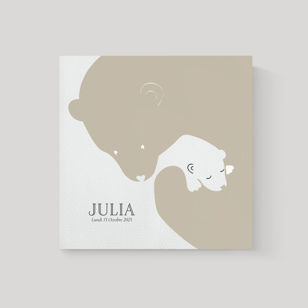 Loving Bearer - Cette invitation illustre la sobriété élégante : dominante chromatique apaisée, marges régulières, typographie nette. Nos créateurs ont imaginé un cadre premium qui met vos mots en valeur avec délicatesse. Nous assurons la personnalisation complète : texte intégré, teintes ajustées, ajout d’un logo discret si besoin. Entièrement digitale, elle atteint vos destinataires immédiatement. Le rendu privilégie la précision et la mesure pour offrir un équilibre durable. Une correspondance moderne et raffinée, idéale pour vos moments marquants.