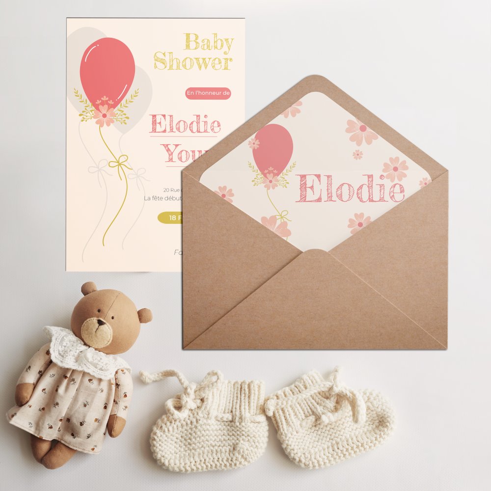 Vintage Balloon - Cette création met en valeur l’accord entre proportions justes et intensité chromatique contenue. La couleur dominante donne du caractère sans excès, tandis que la structure graphique offre un cadre lisible et élégant. Nos illustrateurs ont voulu une invitation premium, contemporaine et précise. Vous nous confiez le texte ; nous le composons, ajustons les teintes et ajoutons un logo discret. Diffusée uniquement en numérique, elle rejoint vos invités sans délai. Chaque détail — marges, rythme, hiérarchie typographique — a été conçu pour préserver clarté et harmonie. Une correspondance élégante, sobre et mesurée, qui valorise vos annonces.