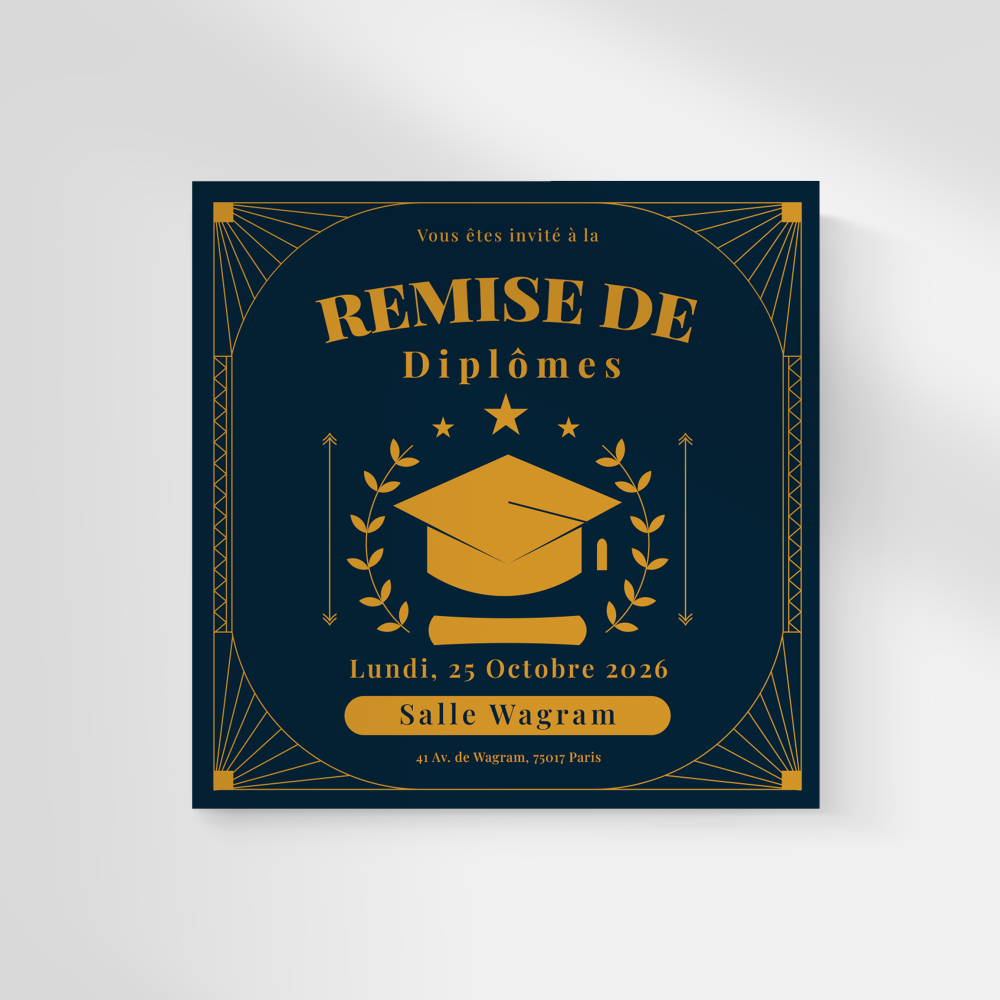 Smart Square - Cette invitation met en avant une couleur dominante lumineuse, associée à une mise en page sobre et régulière. Les marges claires et la typographie soignée offrent une lecture limpide. Nos créateurs ont choisi une esthétique moderne, discrète et raffinée. Nous prenons en charge la personnalisation : intégration du texte, ajustement des teintes, ajout d’un logo discret si nécessaire. Diffusée uniquement au format numérique, elle rejoint vos invités sans délai. Le rendu privilégie cohérence et fluidité pour une correspondance premium, fiable et élégante. Une création contemporaine, adaptée à vos annonces essentielles.