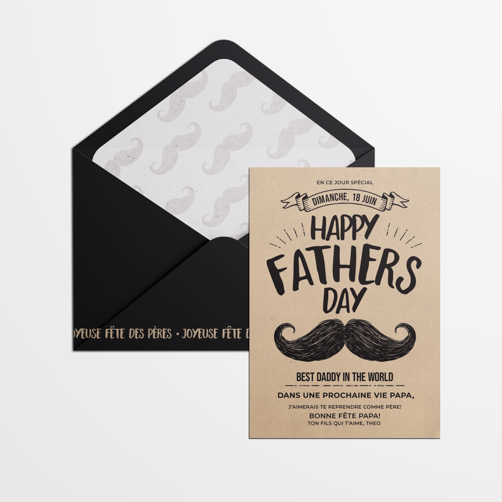 Craft Mustache - Ce modèle met en valeur une dominante chromatique lumineuse, adoucie par des lignes sobres et une typographie mesurée. L’ensemble crée une atmosphère nette et contemporaine qui donne à vos mots une portée claire. Nos illustrateurs ont privilégié une esthétique moderne, débarrassée de tout superflu. Vous nous adressez le texte ; nous l’intégrons avec soin, ajustons les teintes et ajoutons un logo discret si nécessaire. Diffusée uniquement en version digitale, l’invitation parvient sans délai à vos invités. Chaque choix visuel favorise la cohérence et la précision. Une correspondance premium, élégante et durable, idéale pour vos moments importants.