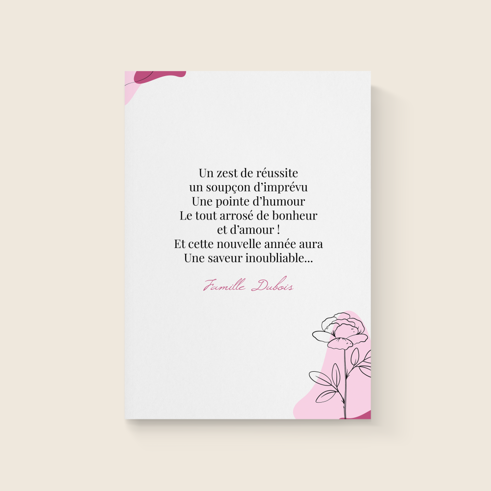 Pink Terracotta - Cette invitation illustre une esthétique contenue : une couleur dominante expressive, équilibrée par des marges maîtrisées et des contrastes discrets. L’ensemble compose une signature sobre et élégante. Nos créateurs ont voulu un modèle qui mette vos mots au premier plan, débarrassé de tout artifice. Vous nous transmettez le texte ; nous l’intégrons avec exactitude, adaptons la palette et ajoutons un logo discret si souhaité. Diffusée uniquement en numérique, elle rejoint vos invités immédiatement. Chaque détail participe à la cohérence et à la modernité du rendu. Une correspondance premium, claire et raffinée, conçue pour accompagner vos annonces marquantes.