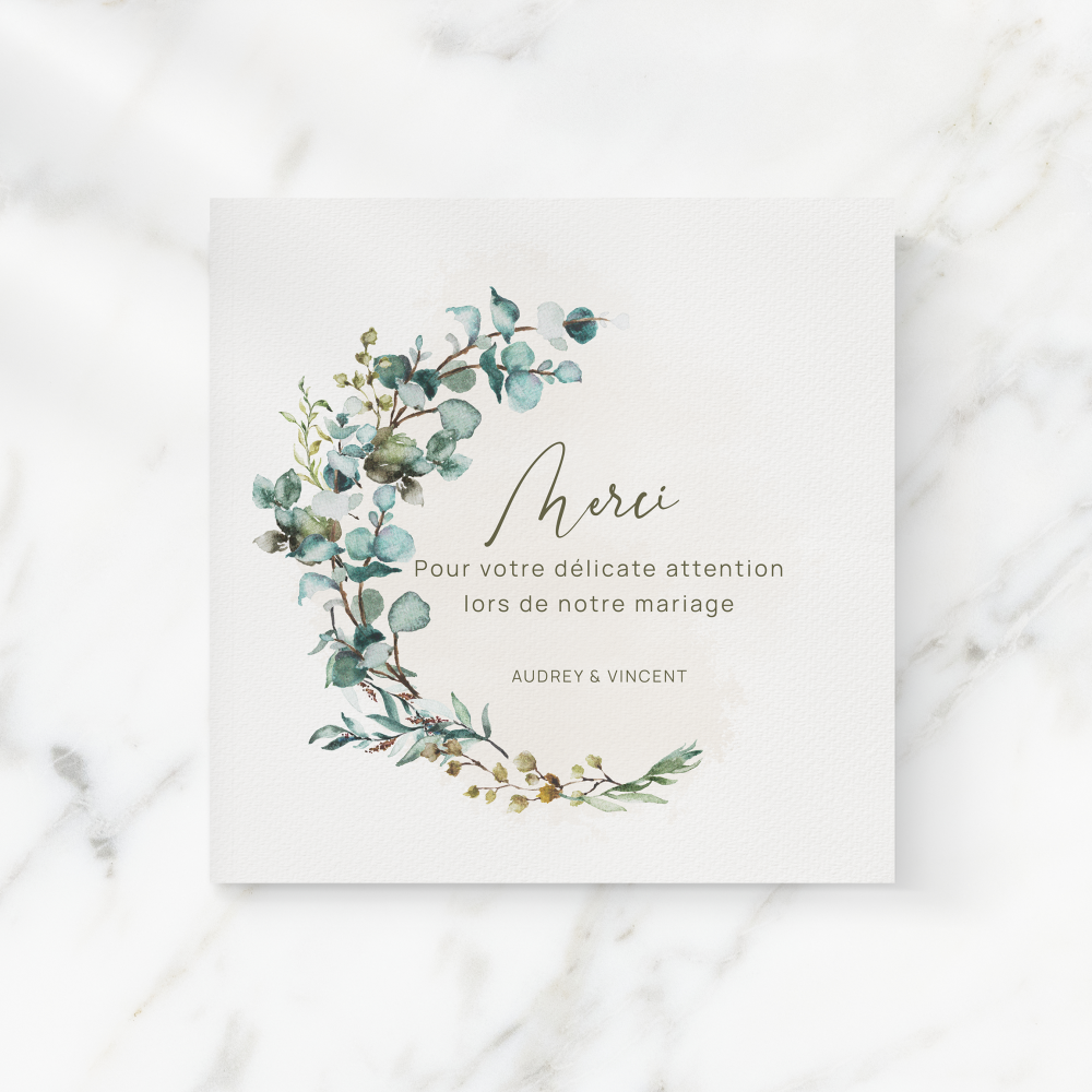 Green Elegant Merci - Cette invitation affirme une esthétique claire et mesurée : une couleur dominante posée, des marges équilibrées et une typographie précise. Nos créateurs ont voulu un modèle premium qui installe la confiance et la sobriété. Nous assurons la personnalisation complète : vous nous transmettez votre texte, nous l’intégrons avec soin, ajustons la palette et ajoutons un logo discret si besoin. Diffusée exclusivement en version digitale, elle atteint vos invités immédiatement. Chaque choix – proportions, contrastes, hiérarchie – a été pensé pour préserver fluidité et élégance. Une correspondance contemporaine, sobre et raffinée.
