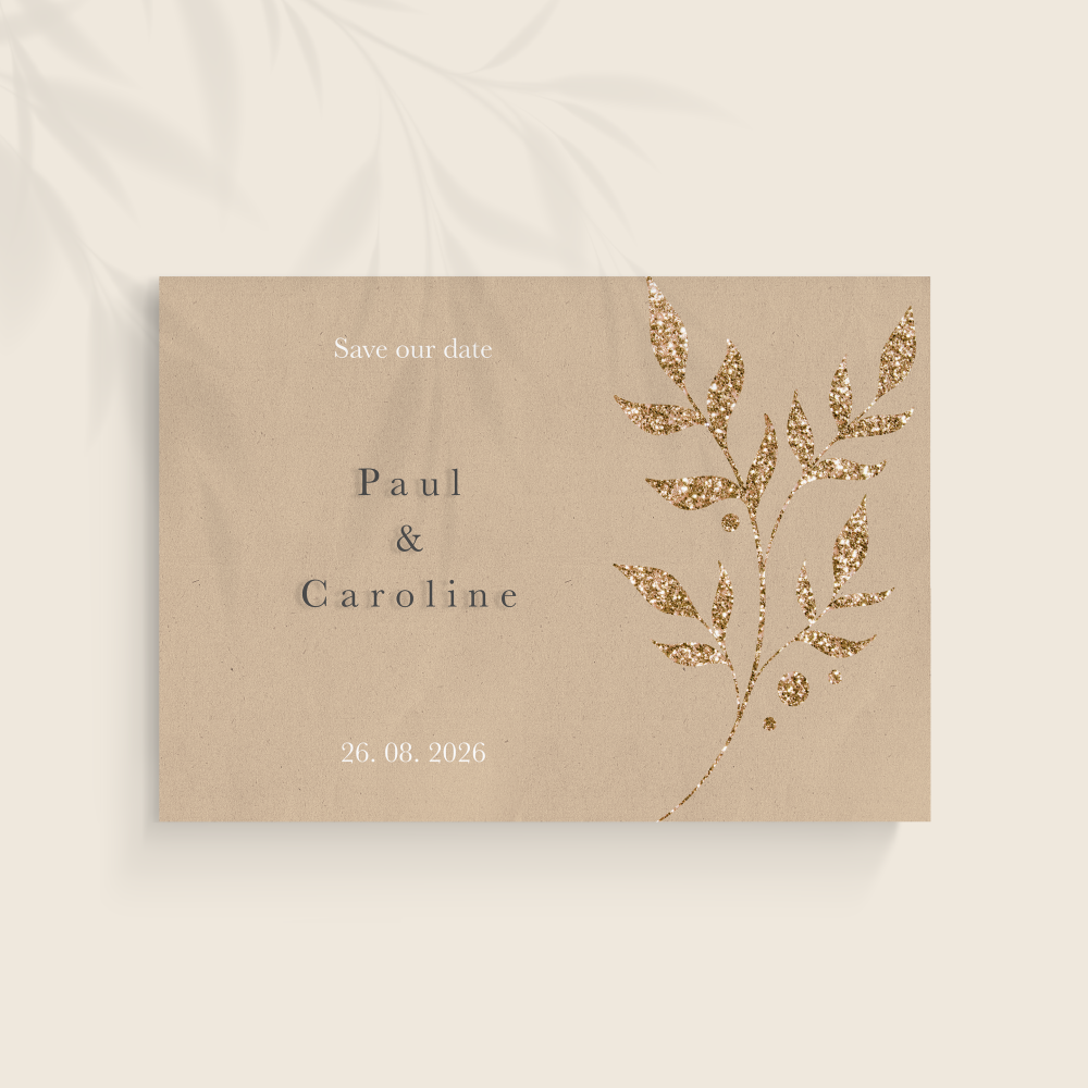 Craft And Gold - Le modèle met en scène une modernité sobre : dominante chromatique au timbre serein, structure régulière, respiration typographique maîtrisée. Nos créateurs ont privilégié l’épure pour donner de l’ampleur à vos mots et une cohérence durable à l’ensemble. Nous prenons en charge la personnalisation sur mesure : intégration du texte, réglage des teintes, ajout d’un logo discret selon vos souhaits. Diffusée uniquement en numérique, l’invitation parvient sans délai à vos invités. La force du design tient à la précision des marges, au tempo des blancs et à la justesse des contrastes. Une correspondance premium, droite et élégante, faite pour vos annonces essentielles.