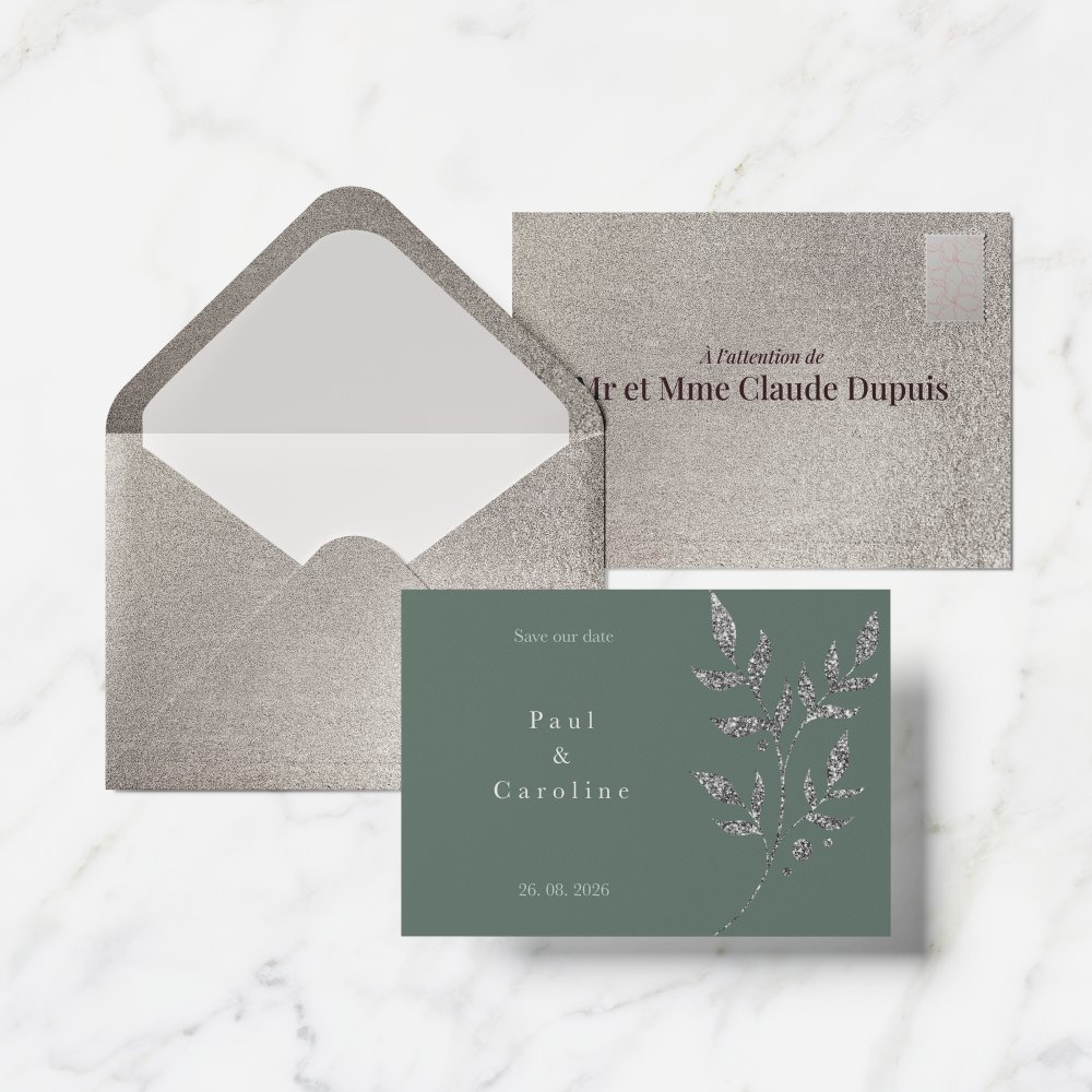Green And Gold - Cette invitation revendique une élégance maîtrisée : une couleur dominante posée comme un repère, des marges généreuses et une typographie tenue. Pensée par nos illustrateurs, la composition laisse l’émotion circuler sans surcharge et installe un rythme visuel calme. Vous nous confiez votre texte ; nous le composons avec exactitude, harmonisons la palette et ajoutons un logo discret si nécessaire. Entièrement digitale, l’invitation rejoint vos destinataires instantanément pour un partage simple et soigné. Chaque détail – proportions, alignements, contraste – a été pesé pour préserver clarté et tenue. Une correspondance premium, sûre et contemporaine, conçue pour annoncer, inviter ou célébrer avec tact.