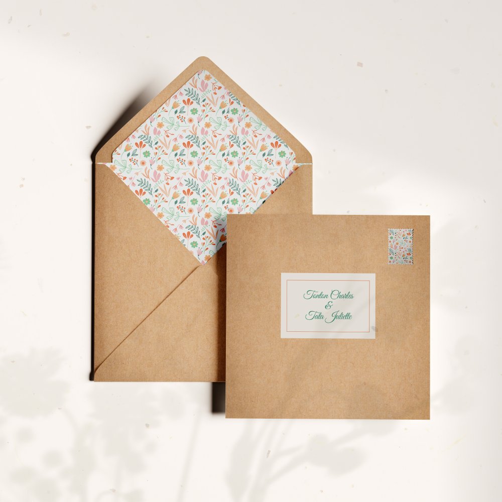 Fleurie Et Colorée - Le dessin privilégie une géométrie souple et une typographie précise, portées par une couleur dominante qui installe un ton sûr. Nos illustrateurs ont cherché l’accord juste entre respiration et tenue pour donner à vos mots une présence nette et durable. Nous prenons en charge votre personnalisation : vous nous confiez le texte, nous le composons, harmonisons la palette et ajoutons un logo discret au besoin. Diffusée uniquement au format numérique, l’invitation atteint vos destinataires en un instant. Chaque détail – cadence des blancs, épaisseur des filets, hiérarchie – contribue à une élégance sobre. Une correspondance premium, contemporaine et fiable.