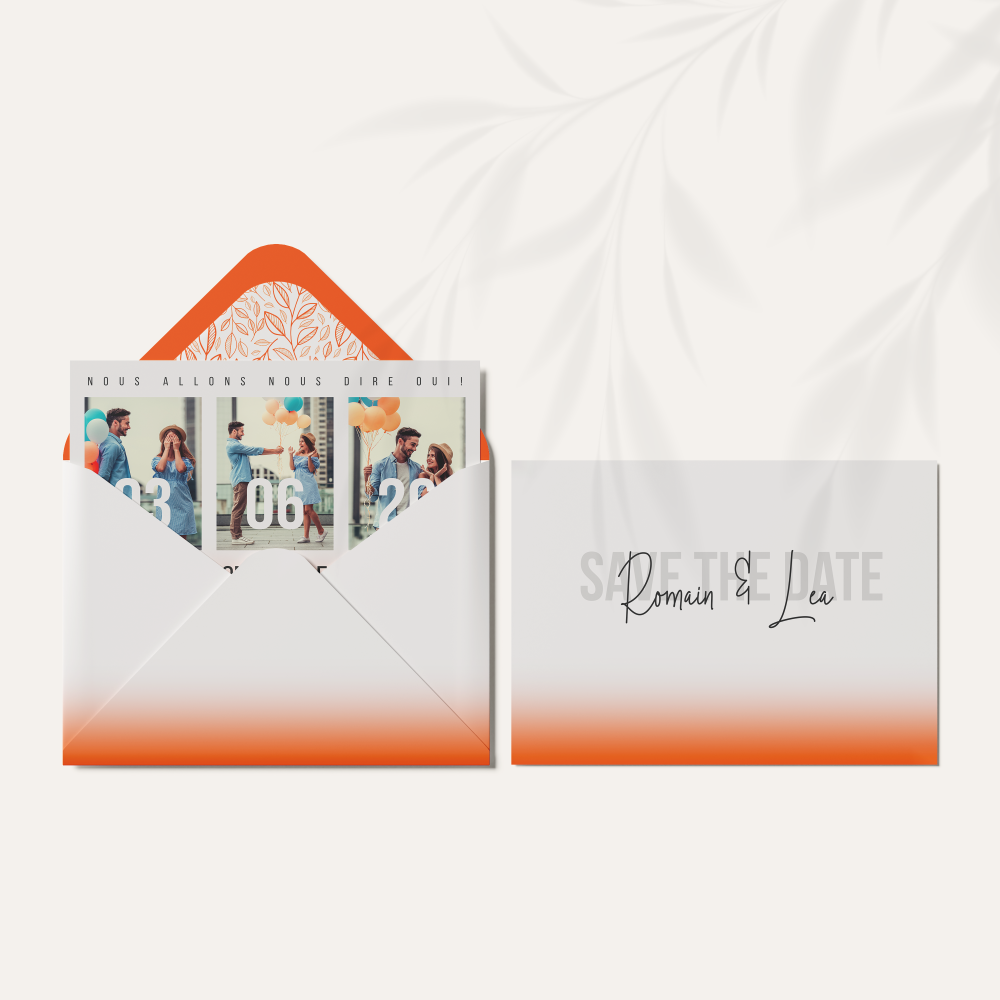 Flashy Gradient - Cette invitation valorise la clarté : dominante chromatique limpide, marges équilibrées, typographie précise. Nos illustrateurs ont choisi une approche premium qui privilégie sobriété et cohérence. Vous nous transmettez le texte ; nous le mettons en page avec exactitude, ajustons la palette et ajoutons un logo discret si nécessaire. Diffusée uniquement en numérique, elle atteint vos destinataires immédiatement. Chaque détail – interlignes, proportions, contrastes – a été conçu pour assurer lisibilité et élégance. Une correspondance moderne et raffinée, adaptée à vos moments essentiels.