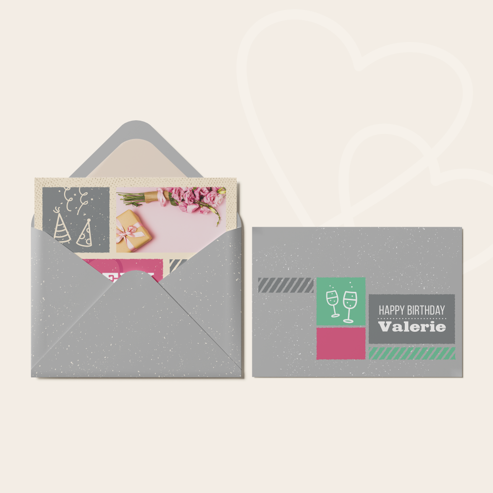 Pink Patchwork - Pensée comme un écrin graphique sobre, cette invitation met en avant la couleur dominante dans une tonalité contenue. La sobriété des marges et la précision des proportions assurent un cadre lisible et élégant. Nos illustrateurs ont voulu une esthétique contemporaine, droite et raffinée. Vous nous confiez votre texte ; nous le mettons en page, ajustons les nuances et ajoutons un logo discret si besoin. Diffusée uniquement en version digitale, elle atteint vos destinataires immédiatement. L’ensemble valorise la justesse et l’élégance discrète. Une correspondance premium, claire et intemporelle, qui transforme un simple message en geste raffiné.