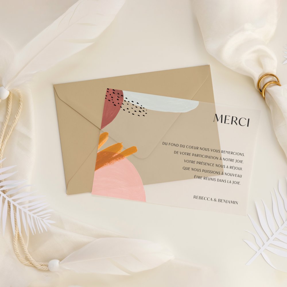 Transparent Thanks Card