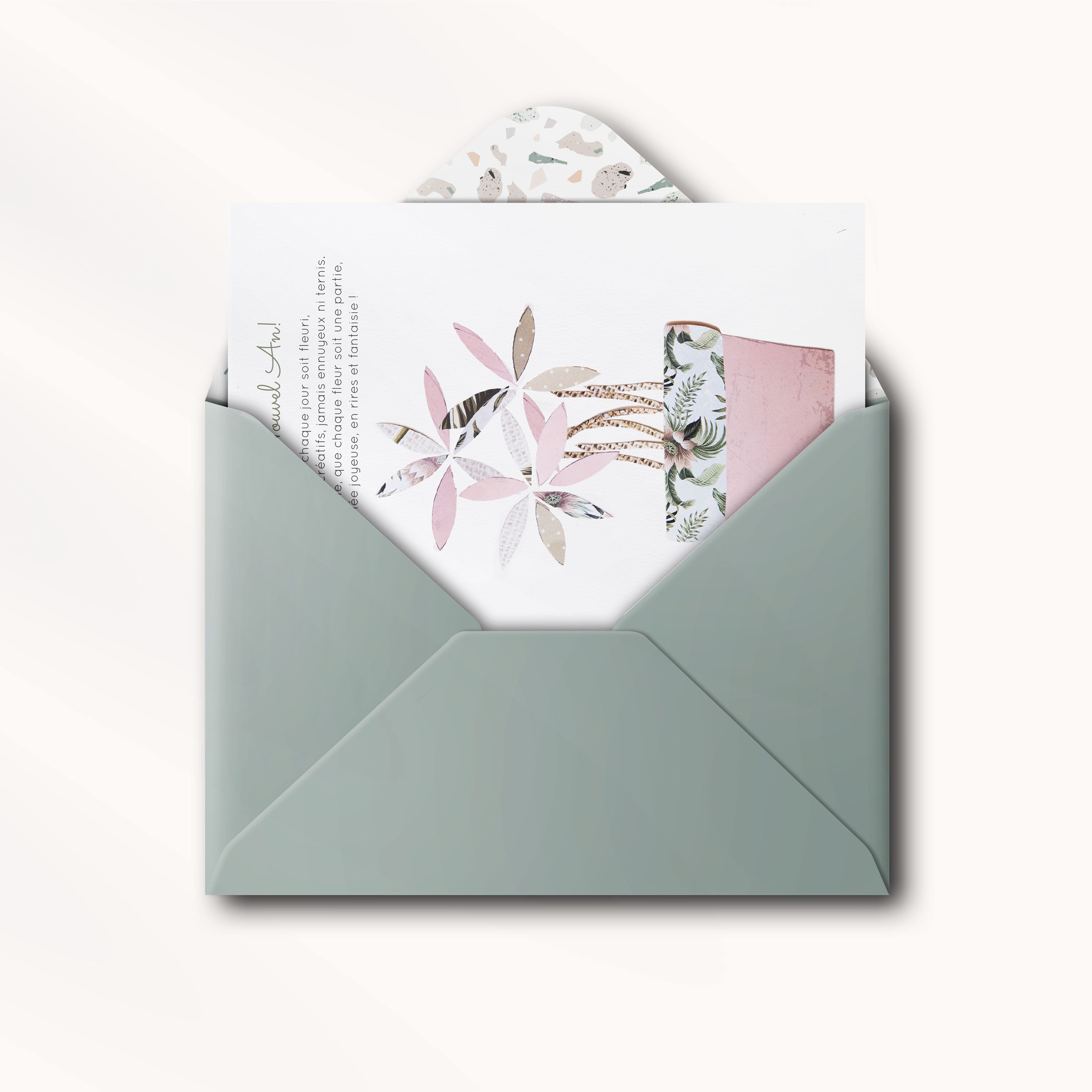 Collage Pot De Fleurs - Cette invitation affirme une rigueur posée : couleur dominante affirmée, marges régulières, typographie nette. Nos créateurs ont conçu un modèle premium qui associe précision et élégance. Nous réalisons la personnalisation sur mesure : vous nous transmettez le texte, nous le composons avec exactitude, harmonisons les teintes et ajoutons un logo discret. 100% digitale, elle atteint vos invités sans délai. Chaque paramètre – contrastes, proportions, cadence – a été calibré pour préserver fluidité et justesse. Une correspondance contemporaine, fiable et raffinée.