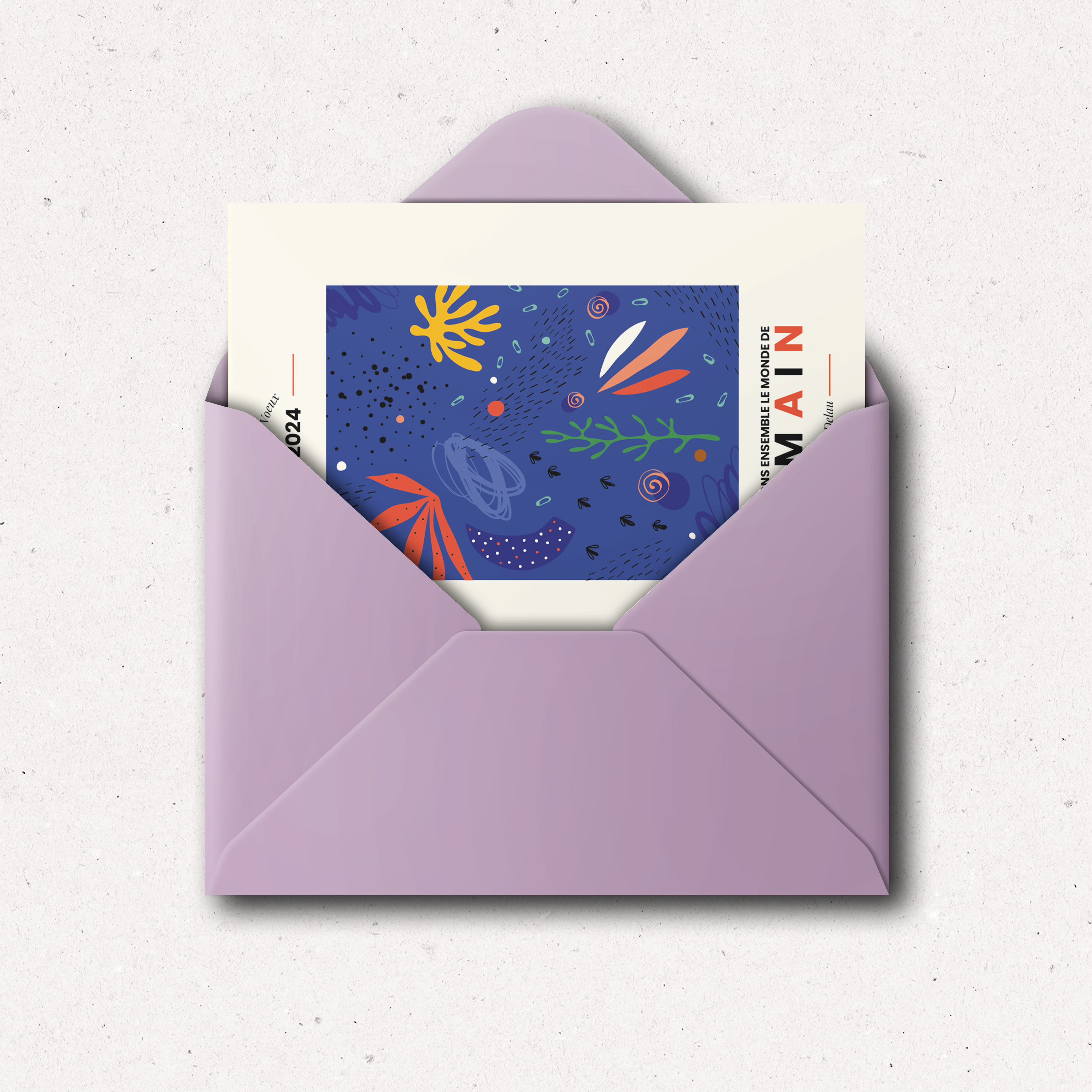 Abstrait Et Coloré - Le modèle met en scène une dominante chromatique douce, soutenue par des marges sobres et une typographie claire. Nos illustrateurs signent un design premium qui unit cohérence et finesse. Nous assurons la personnalisation complète : vous nous envoyez le texte, nous l’intégrons avec soin, ajustons les teintes et ajoutons un logo discret. 100% digitale, l’invitation atteint vos invités sans délai. Chaque choix – proportions, alignements, contrastes – a été pensé pour préserver fluidité et élégance. Une correspondance contemporaine, fiable et posée.