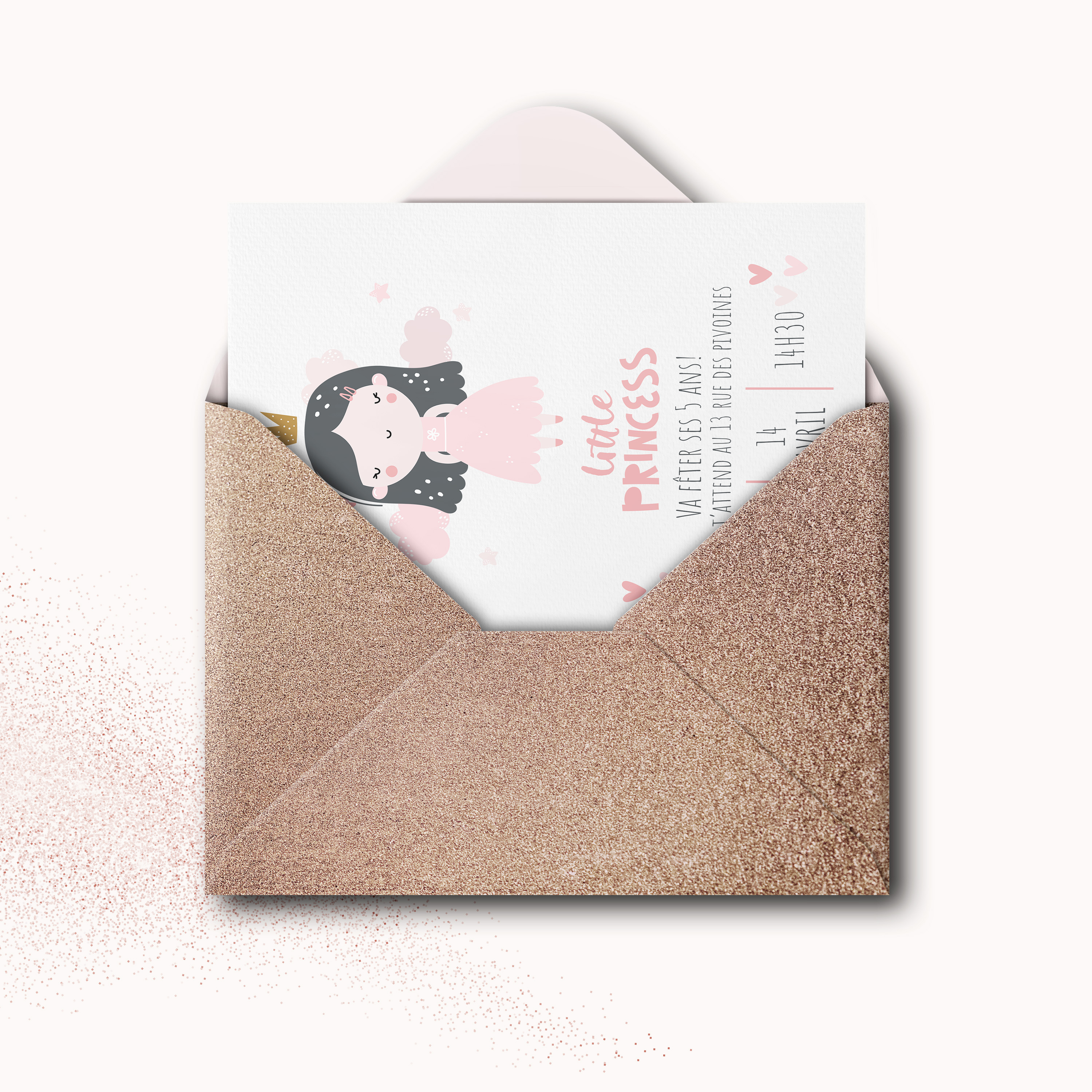 Little Princess - Cette invitation met en valeur la justesse graphique : couleur dominante claire, grille régulière, titrages sobres. Conçue par nos créateurs, elle propose une présence premium fiable et cohérente. Vous nous confiez votre contenu ; nous le composons avec précision, ajustons les teintes et ajoutons un logo discret si besoin. Entièrement digitale, elle rejoint vos invités en un instant. Les alignements rigoureux, la hiérarchie lisible et les contrastes posés composent une élégance durable.